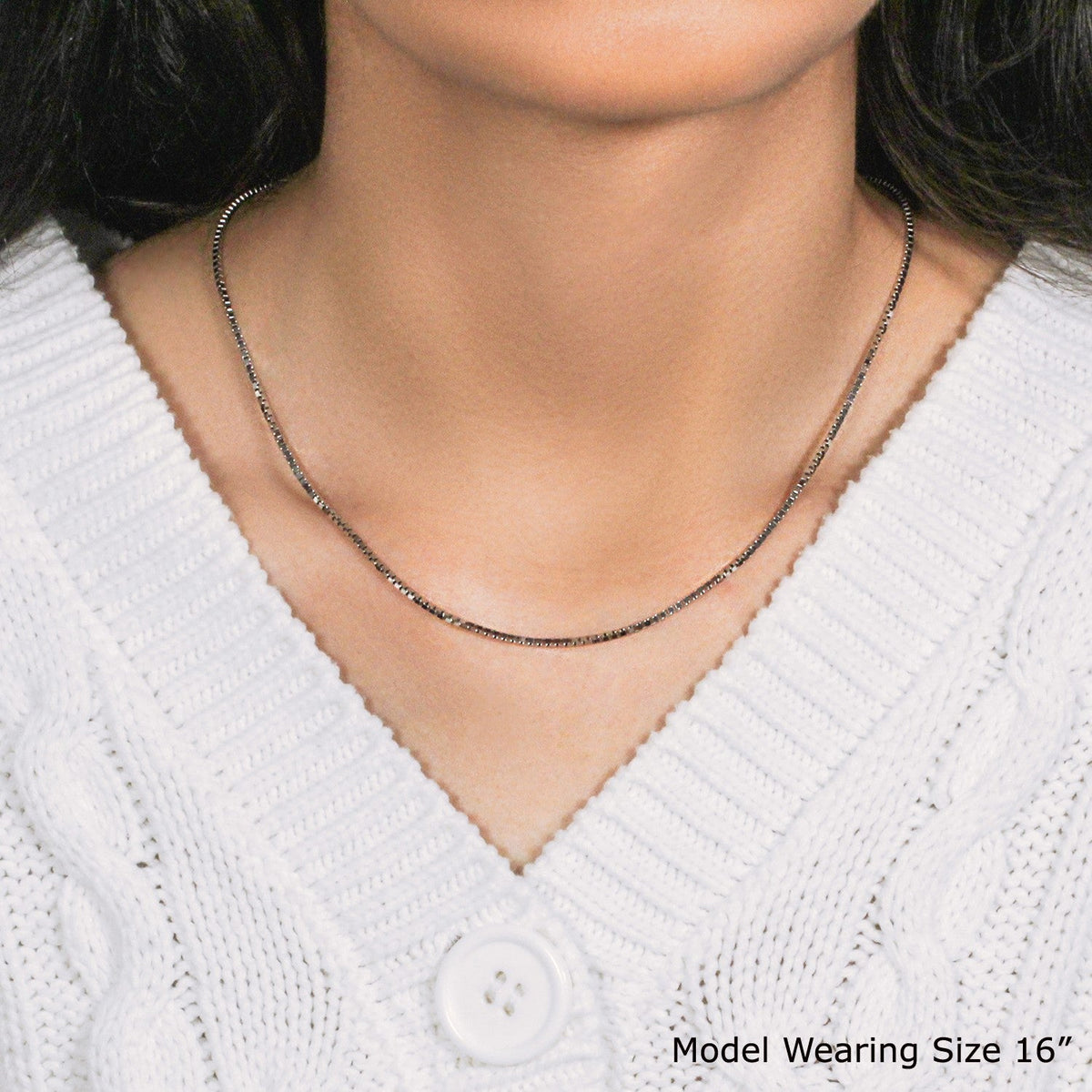 14k White Gold Classic Box Chain (1.4 mm) - LinkagejewelrydesignLinkagejewelrydesign