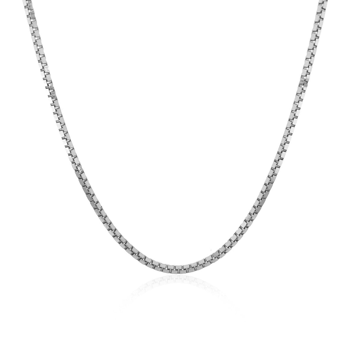 14k White Gold Classic Box Chain (1.4 mm) - LinkagejewelrydesignLinkagejewelrydesign