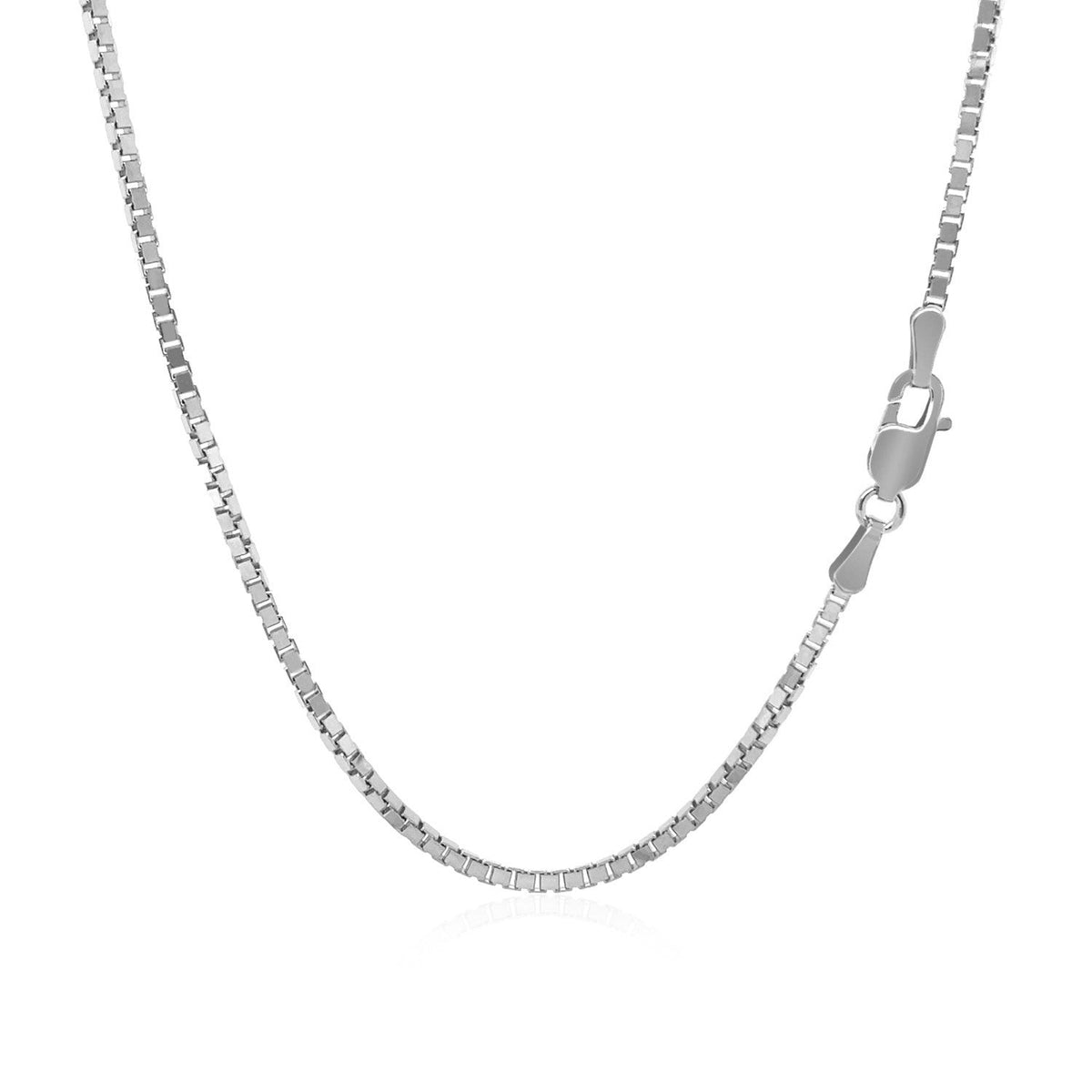 14k White Gold Classic Box Chain (1.4 mm) - LinkagejewelrydesignLinkagejewelrydesign