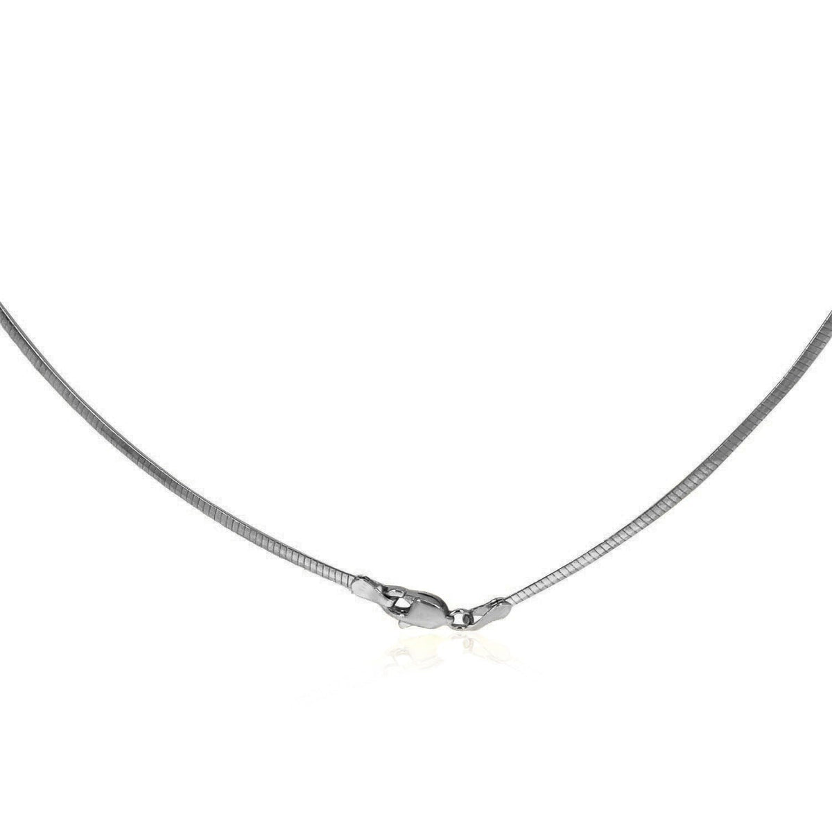 14k White Gold Classic Omega Style Chain (2.00 mm) - LinkagejewelrydesignLinkagejewelrydesign