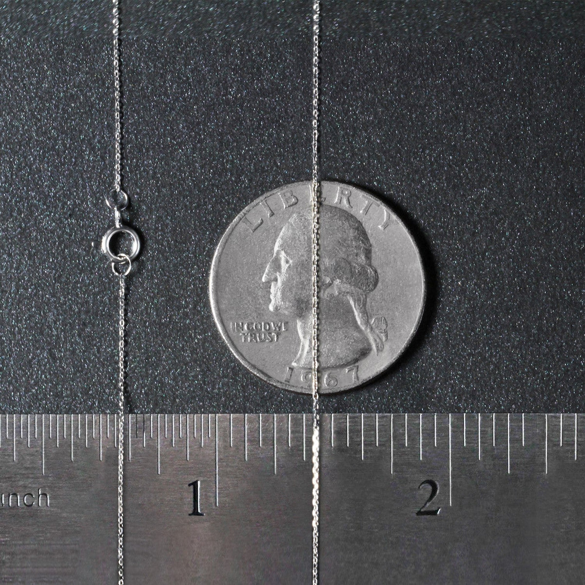 14k White Gold Diamond Cut Cable Link Chain (0.68 mm) - LinkagejewelrydesignLinkagejewelrydesign