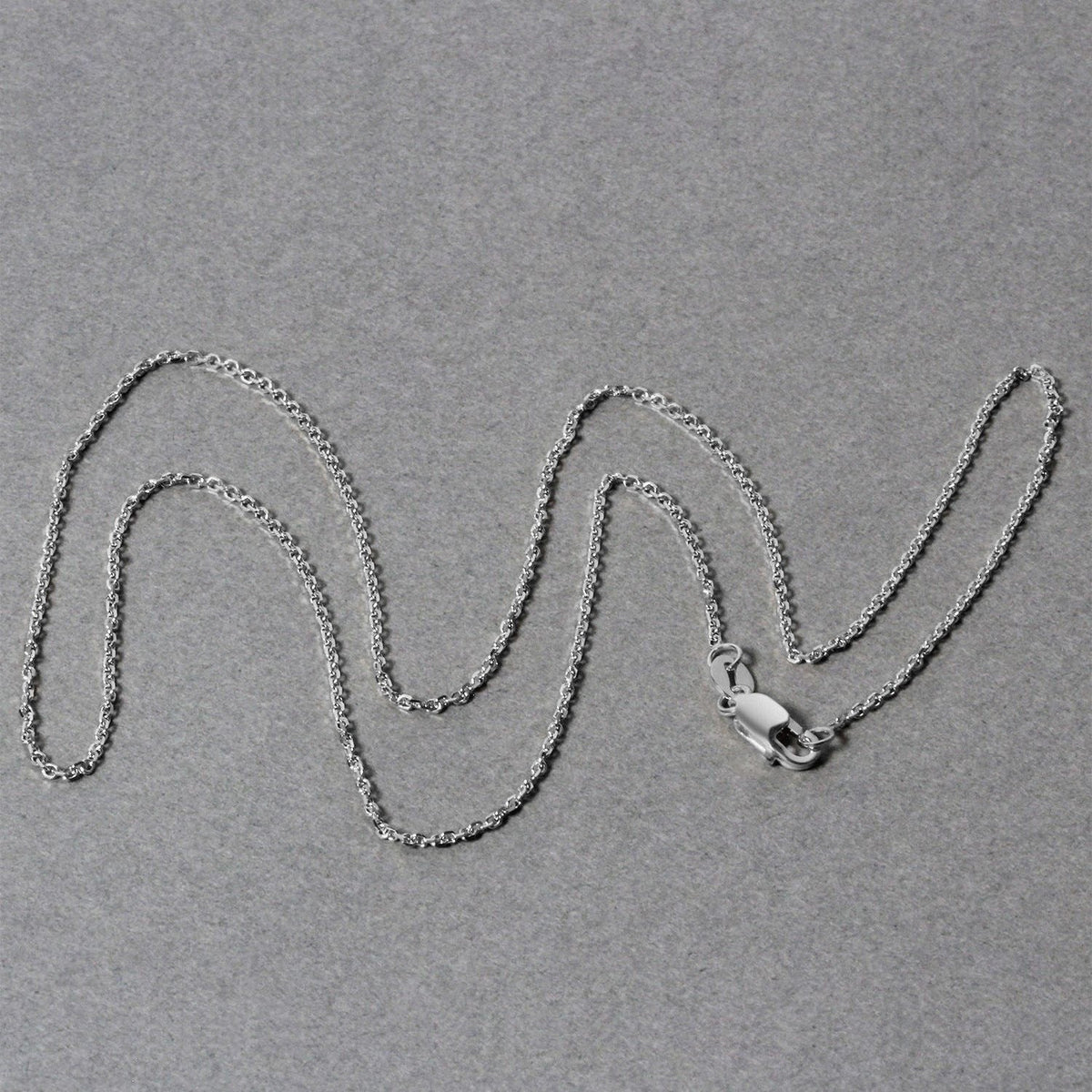 14k White Gold Diamond Cut Cable Link Chain (1.10 mm) - LinkagejewelrydesignLinkagejewelrydesign