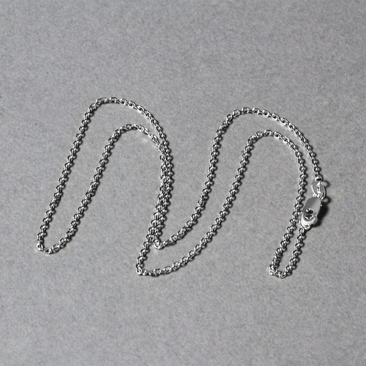 14k White Gold Diamond Cut Cable Link Chain 1.4mm - LinkagejewelrydesignLinkagejewelrydesign