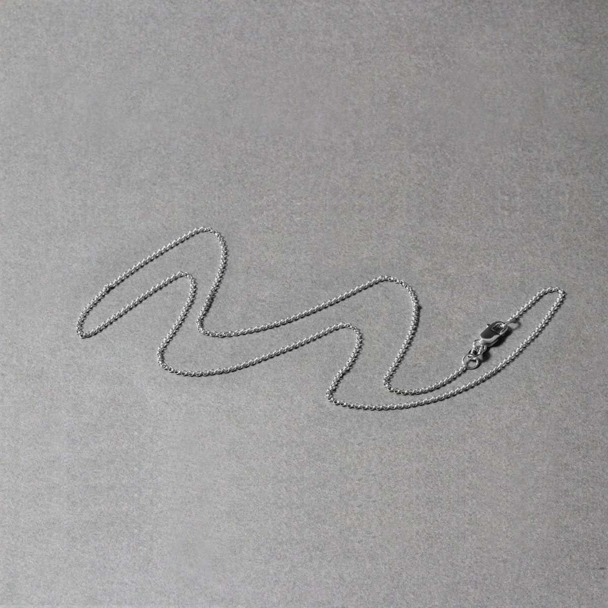 14k White Gold Diamond Cut Rolo Chain (1.10 mm) - LinkagejewelrydesignLinkagejewelrydesign