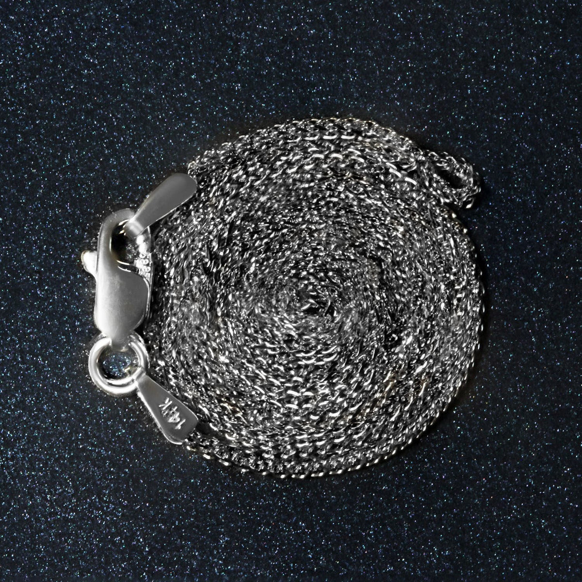 14k White Gold Diamond Cut Round Wheat Chain 1.0mm - LinkagejewelrydesignLinkagejewelrydesign