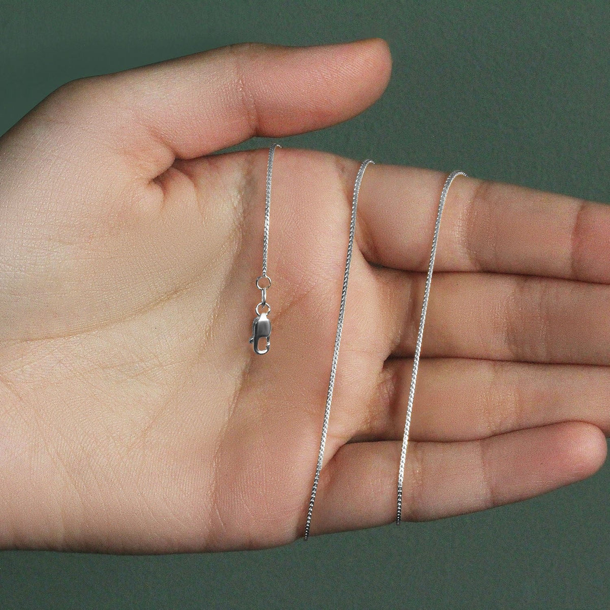 14k White Gold Franco Chain 0.9mm - LinkagejewelrydesignLinkagejewelrydesign