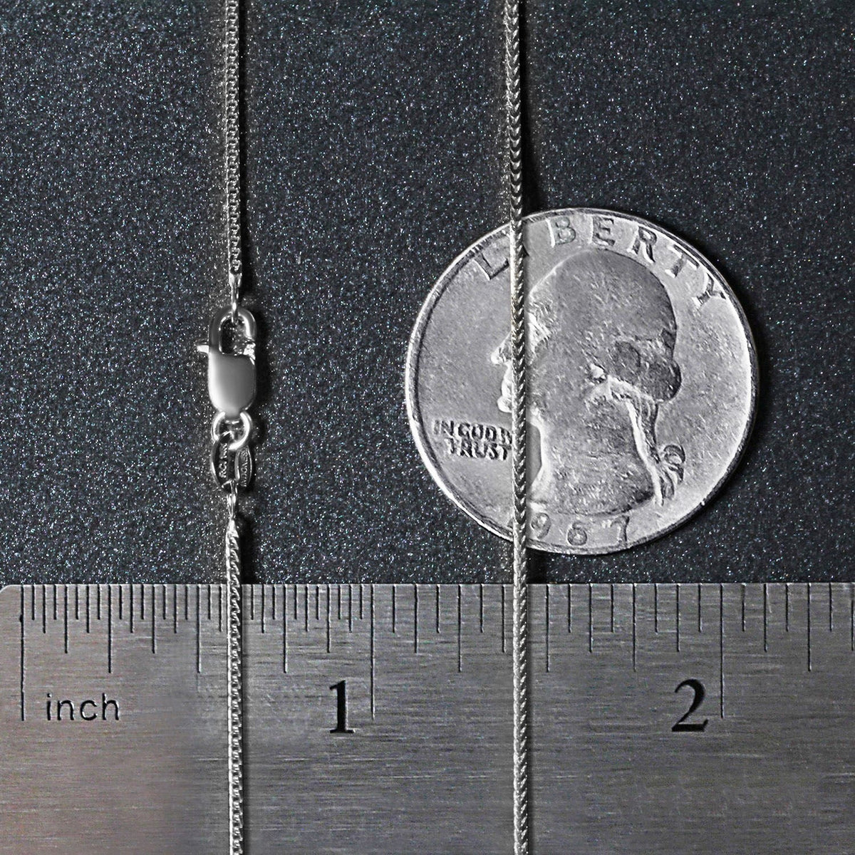 14k White Gold Franco Chain 0.9mm - LinkagejewelrydesignLinkagejewelrydesign