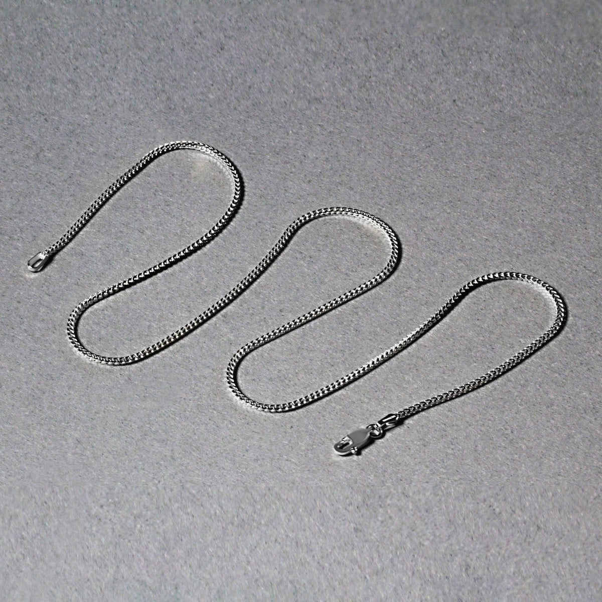 14k White Gold Franco Chain 1.2mm - LinkagejewelrydesignLinkagejewelrydesign