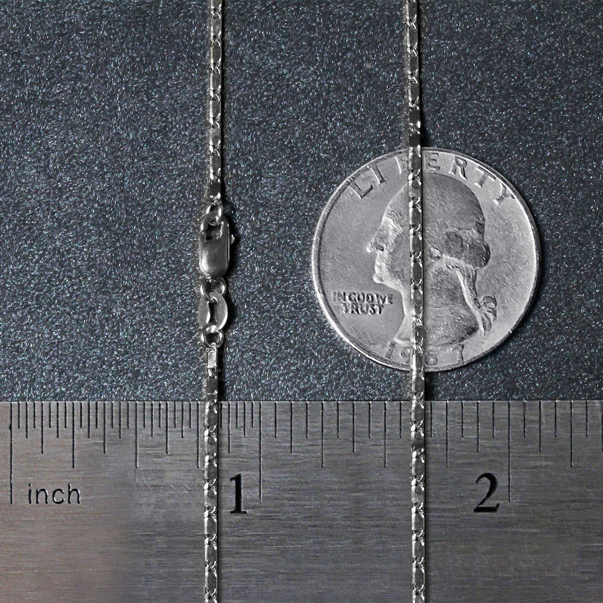 14k White Gold Lumina Pendant Chain 1.0mm - LinkagejewelrydesignLinkagejewelrydesign