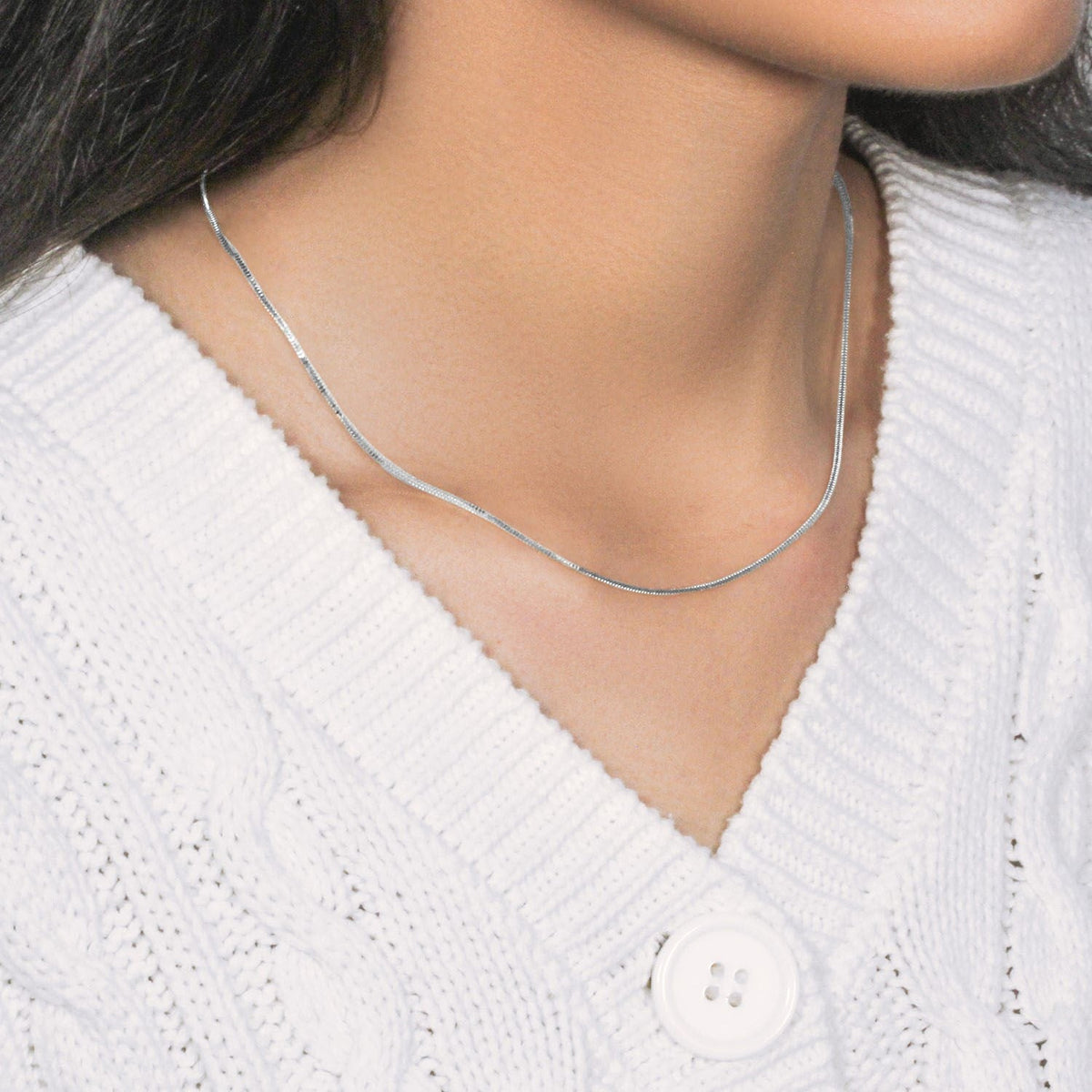 14k White Gold Milano Chain (1.10 mm) - LinkagejewelrydesignLinkagejewelrydesign