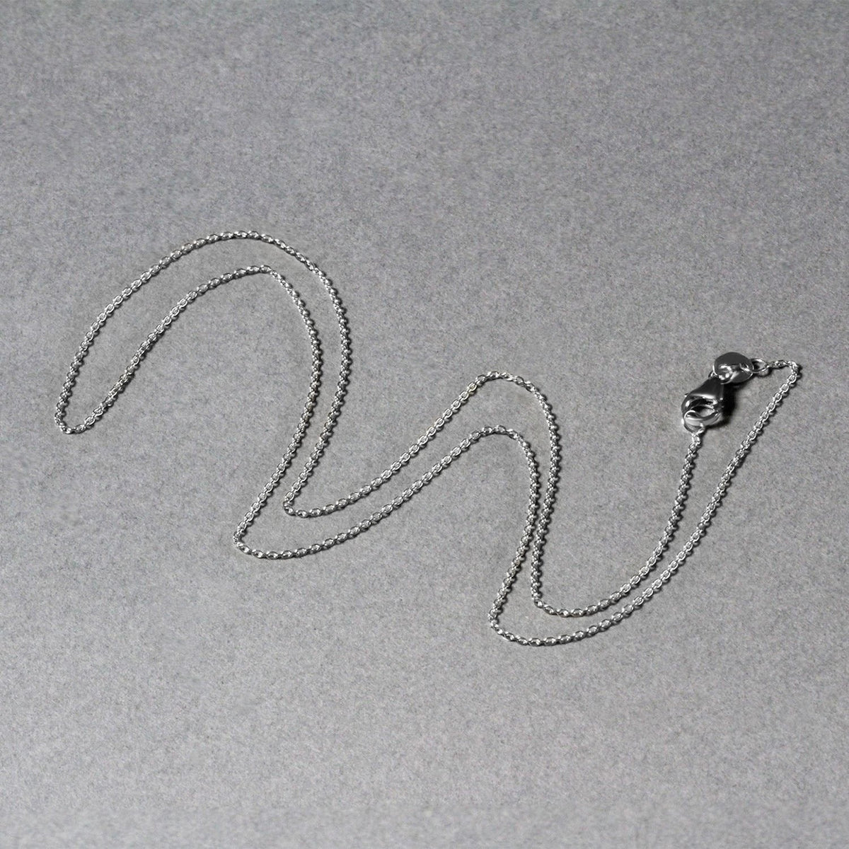 14k White Gold Oval Cable Link Chain 0.97mm - LinkagejewelrydesignLinkagejewelrydesign