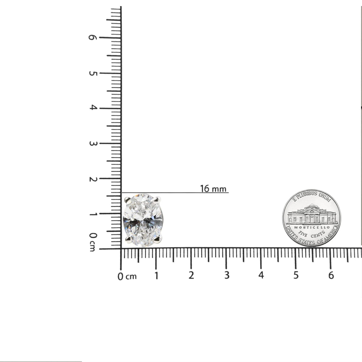14K White Gold Prong Set Lab Grown Oval Diamond Solitaire Stud Earring (F - G Color, VS1 - VS2 Clarity) - LinkagejewelrydesignLinkagejewelrydesign