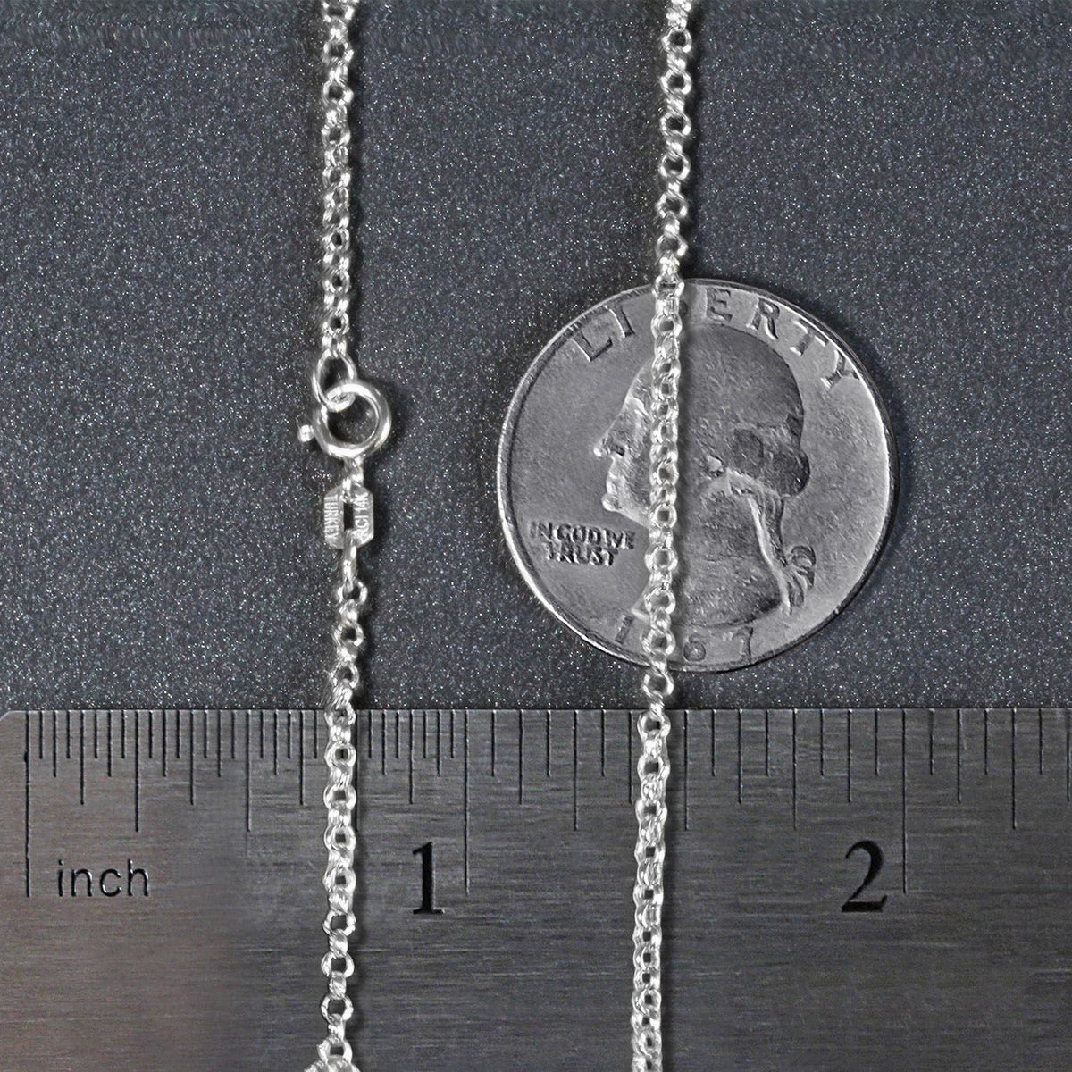 14k White Gold Rolo Chain (1.90 mm) - LinkagejewelrydesignLinkagejewelrydesign