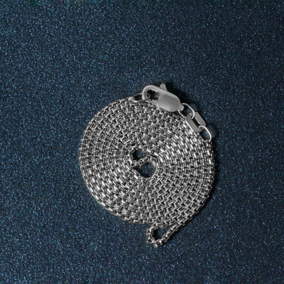 14k White Gold Round Box Chain (1.3 mm) - LinkagejewelrydesignLinkagejewelrydesign