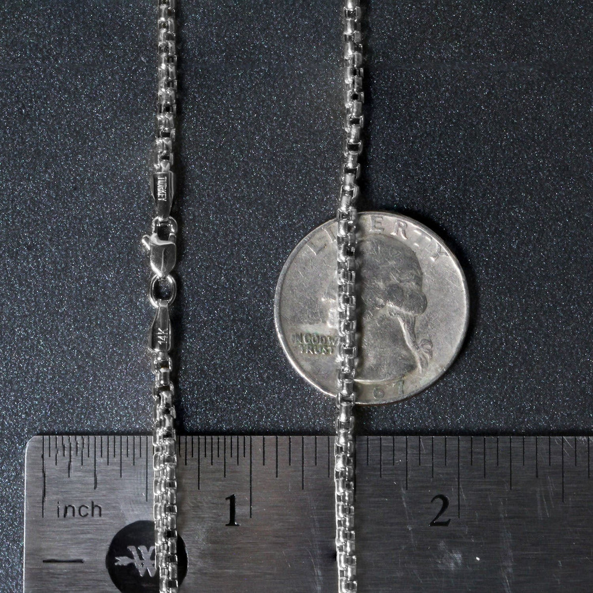14k White Gold Round Box Chain (2.5 mm) - LinkagejewelrydesignLinkagejewelrydesign
