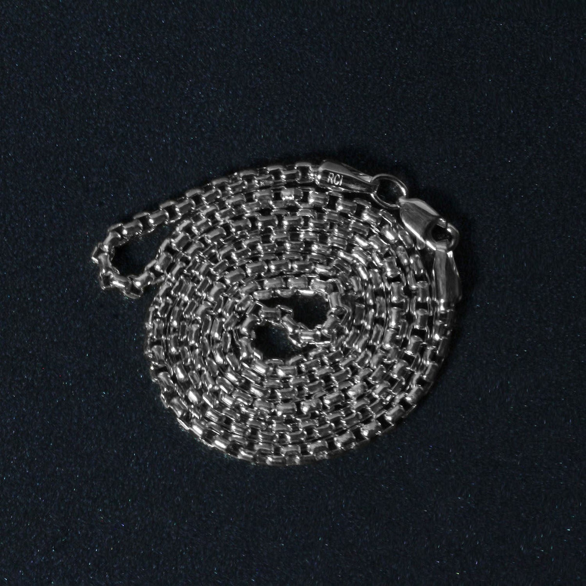 14k White Gold Round Box Chain (2.5 mm) - LinkagejewelrydesignLinkagejewelrydesign