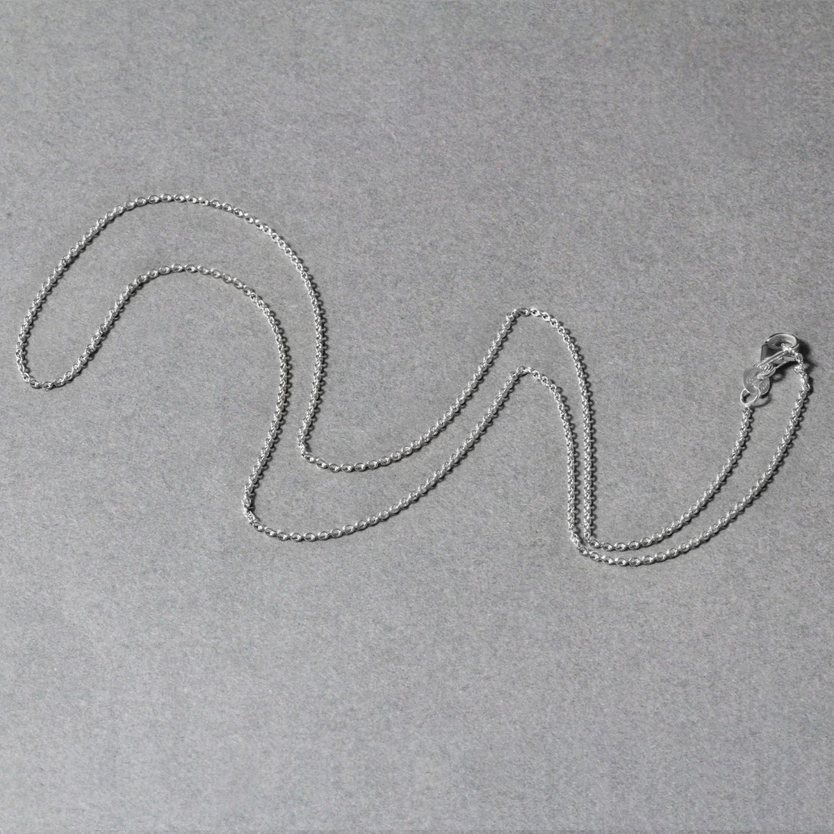 14k White Gold Round Cable Link Chain (1.10 mm) - LinkagejewelrydesignLinkagejewelrydesign