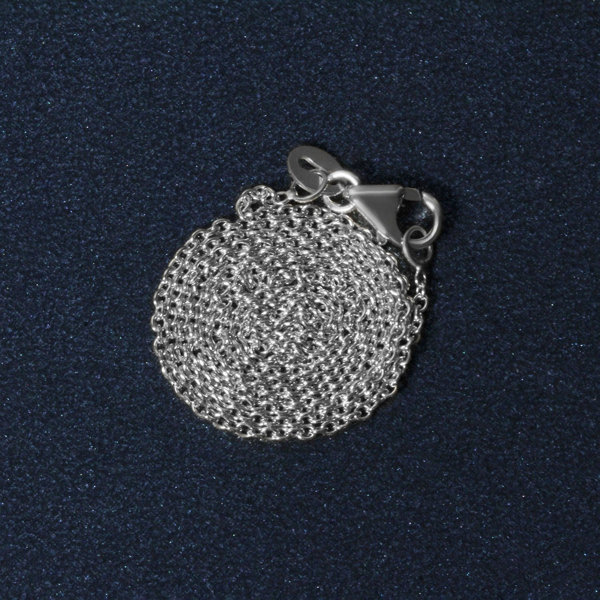 14k White Gold Round Cable Link Chain (1.20 mm) - LinkagejewelrydesignLinkagejewelrydesign