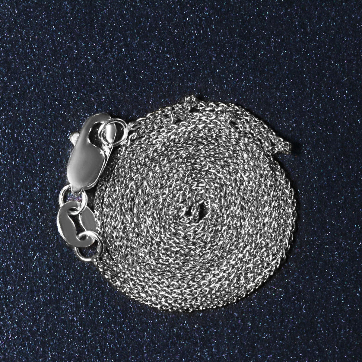 14k White Gold Round Wheat Chain (0.60 mm) - LinkagejewelrydesignLinkagejewelrydesign