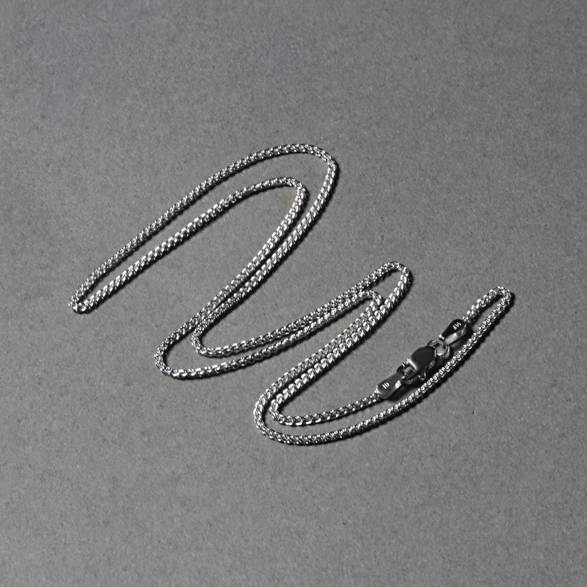 14k White Gold Round Wheat Chain 1.2mm - LinkagejewelrydesignLinkagejewelrydesign