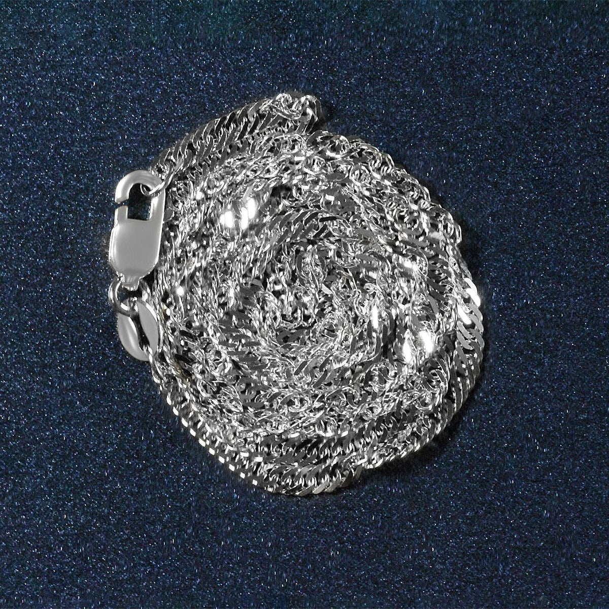 14k White Gold Singapore Chain (2.10 mm) - LinkagejewelrydesignLinkagejewelrydesign