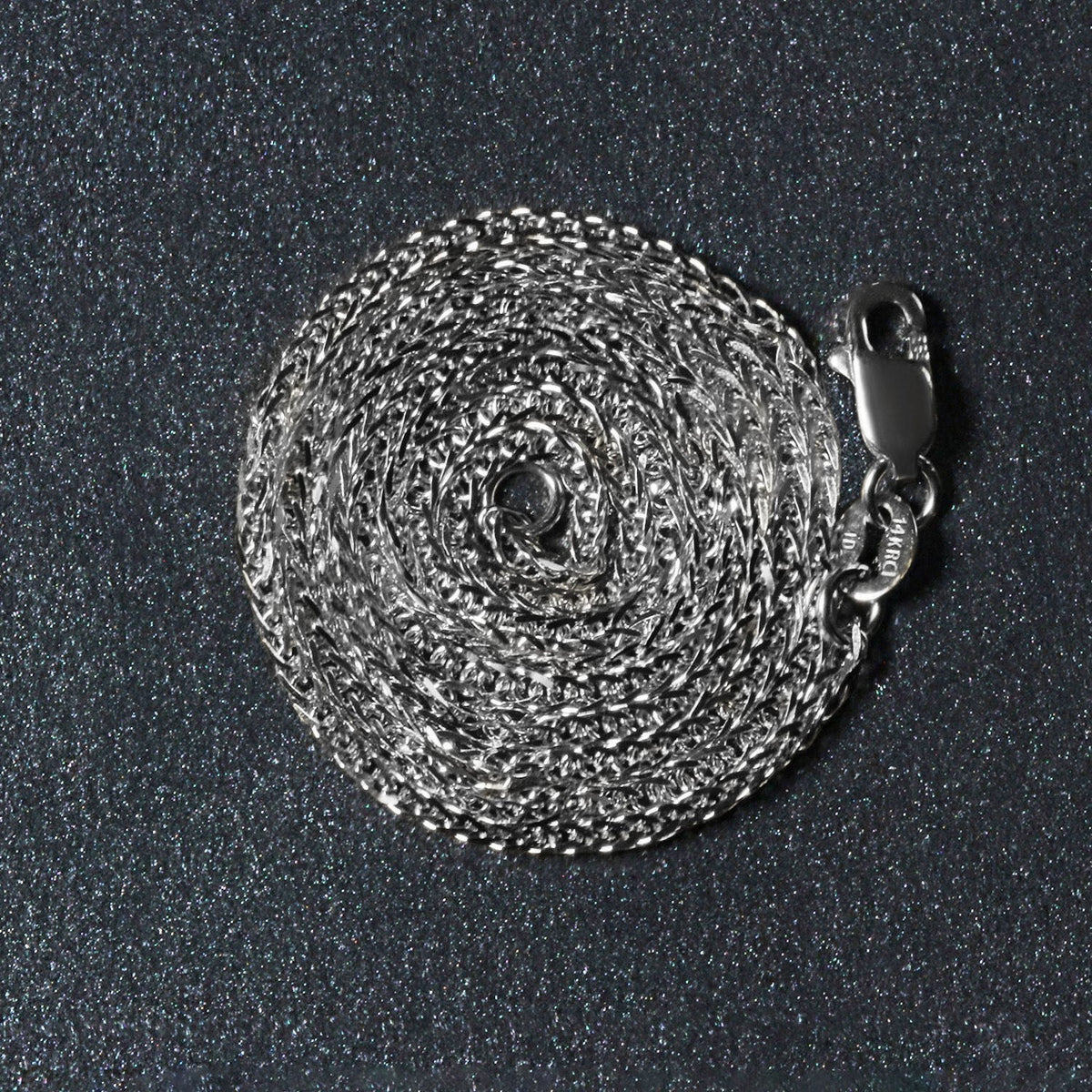 14k White Gold Square Wheat Chain (1.80 mm) - LinkagejewelrydesignLinkagejewelrydesign