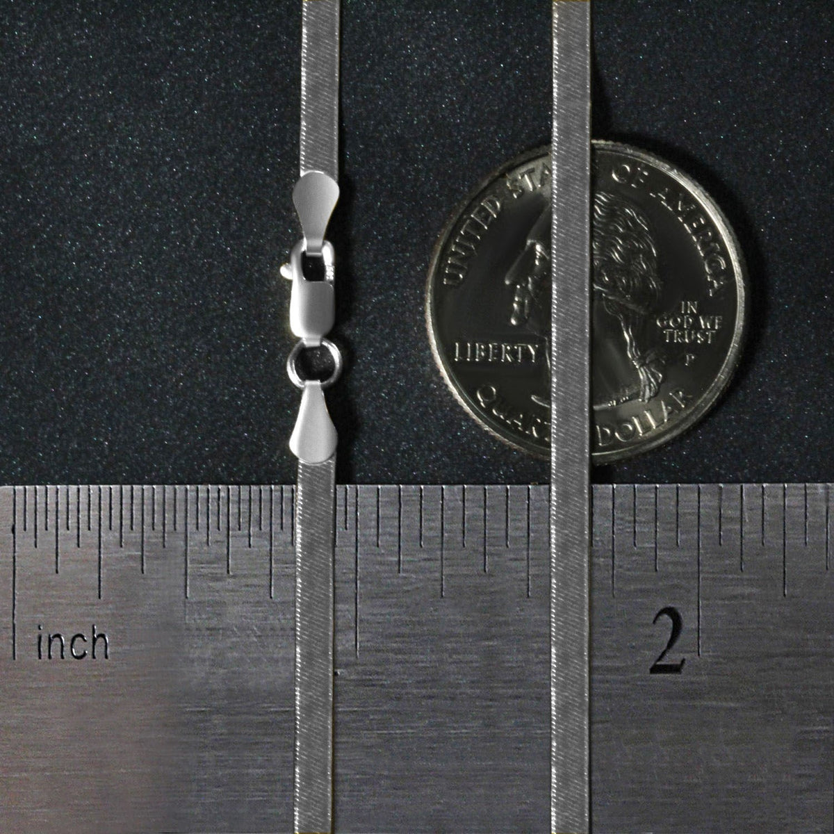 14k White Gold Super Flex Herringbone Chain (2.80 mm) - LinkagejewelrydesignLinkagejewelrydesign