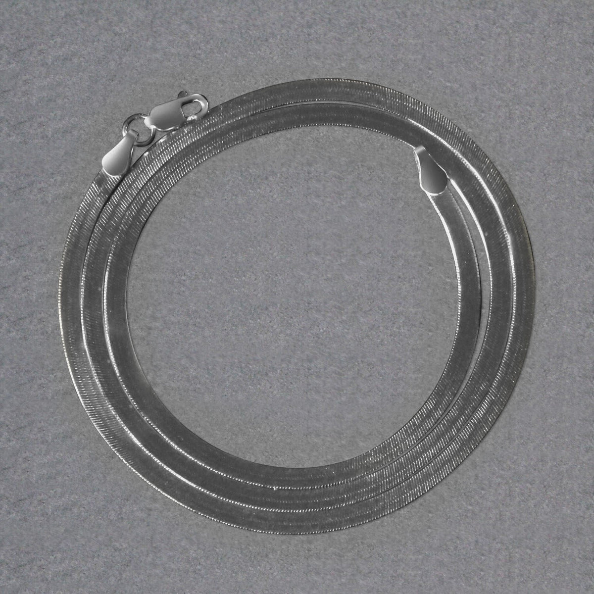 14k White Gold Super Flex Herringbone Chain (2.80 mm) - LinkagejewelrydesignLinkagejewelrydesign