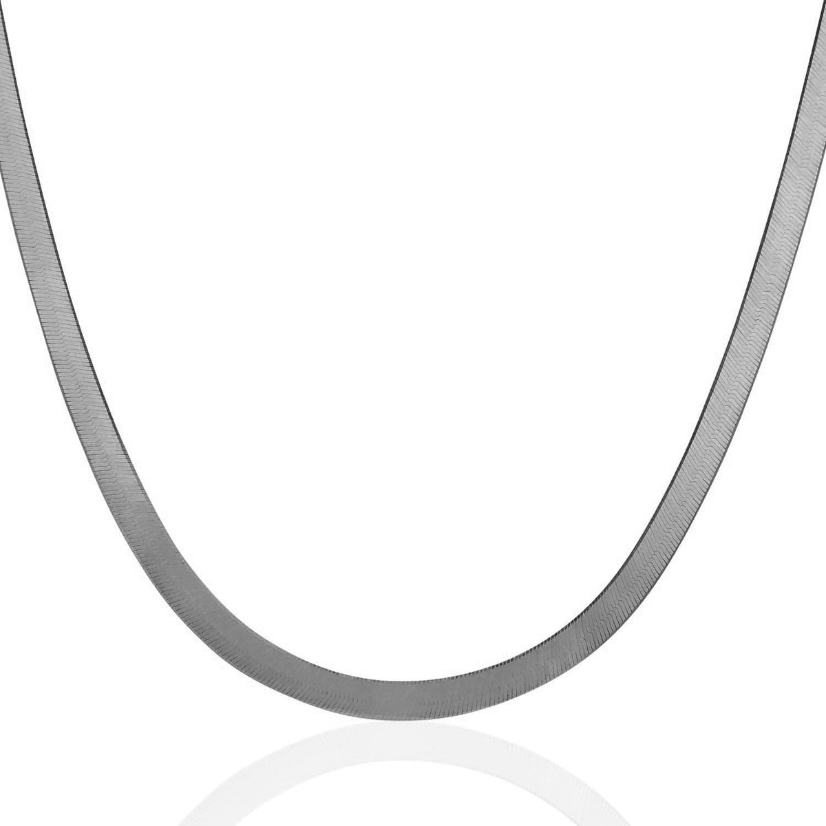 14k White Gold Super Flex Herringbone Chain (4.60 mm) - LinkagejewelrydesignLinkagejewelrydesign