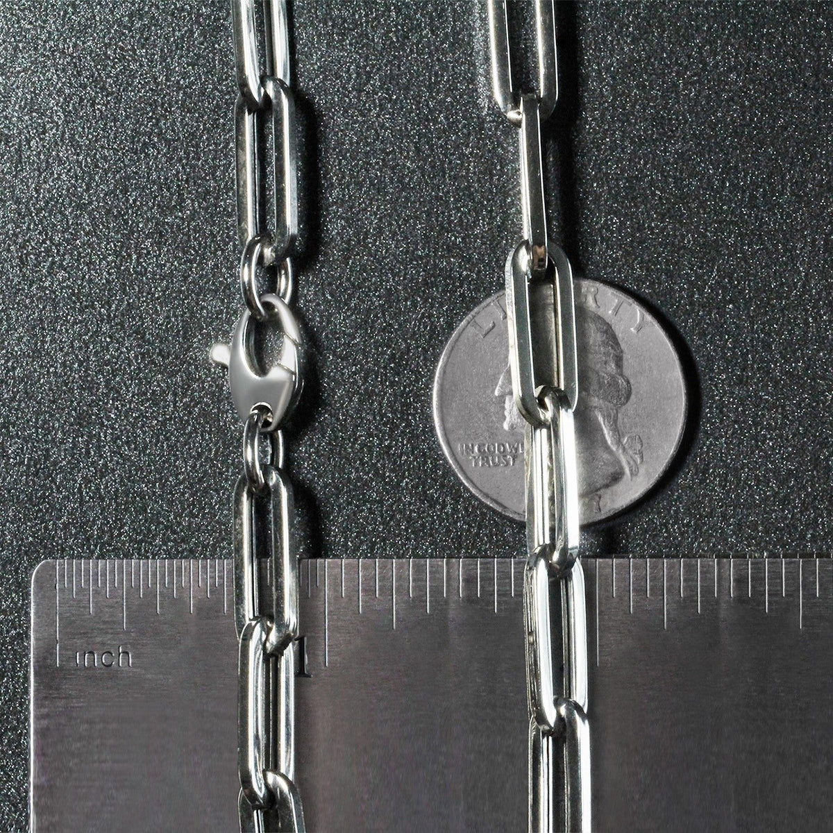 14K White Gold Wide Paperclip Chain (6.10 mm) - LinkagejewelrydesignLinkagejewelrydesign