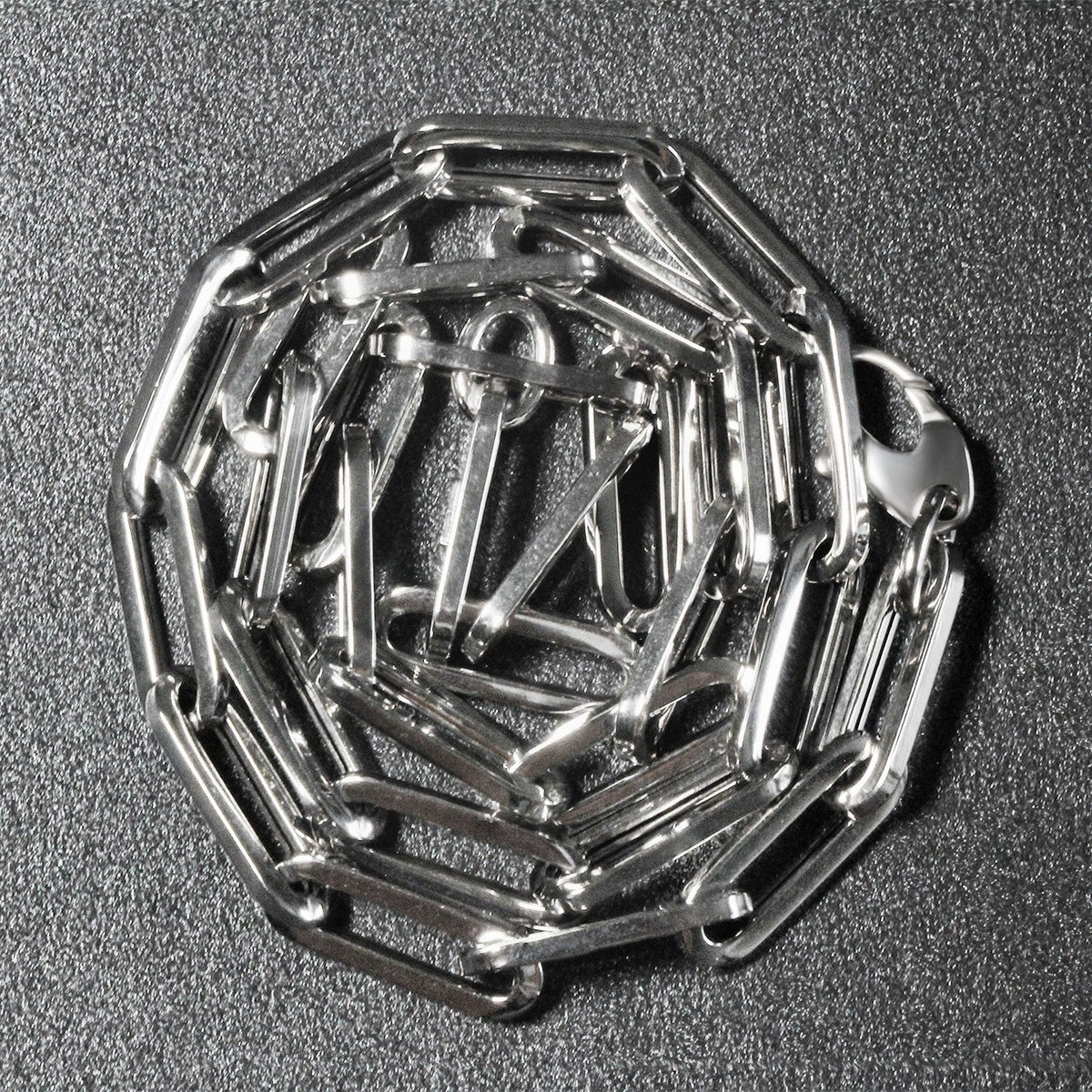 14K White Gold Wide Paperclip Chain (6.10 mm) - LinkagejewelrydesignLinkagejewelrydesign