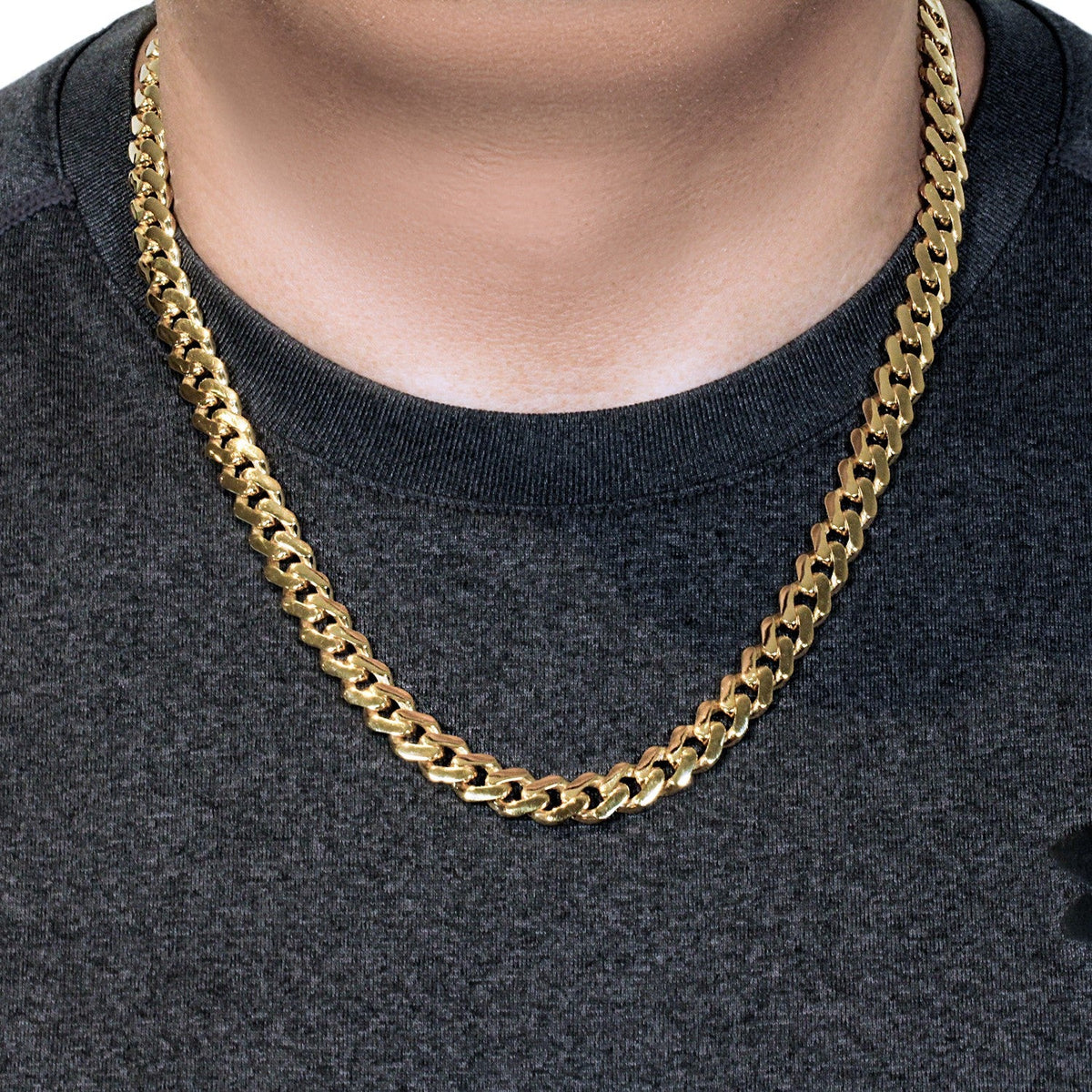 14k Yellow Gold 22 inch Polished Curb Chain Necklace - LinkagejewelrydesignLinkagejewelrydesign