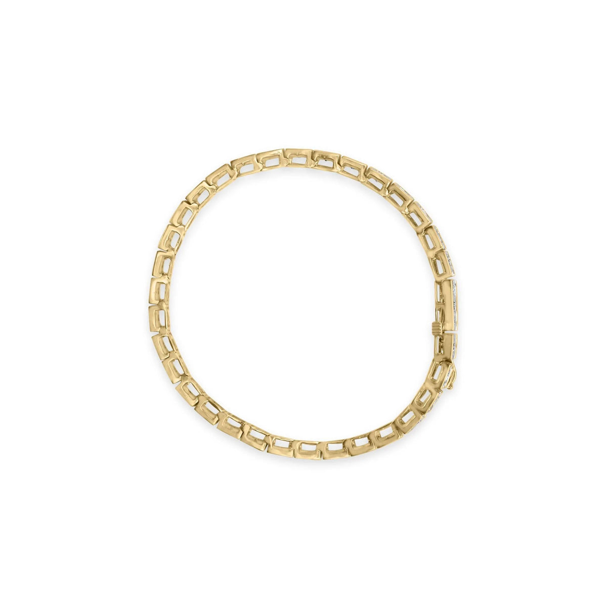 14K Yellow Gold 4.00 Cttw Channel Set Diamond Tennis Bracelet (J - K Color, I1 - I2 Clarity) - 7.5" Inches - LinkagejewelrydesignLinkagejewelrydesign