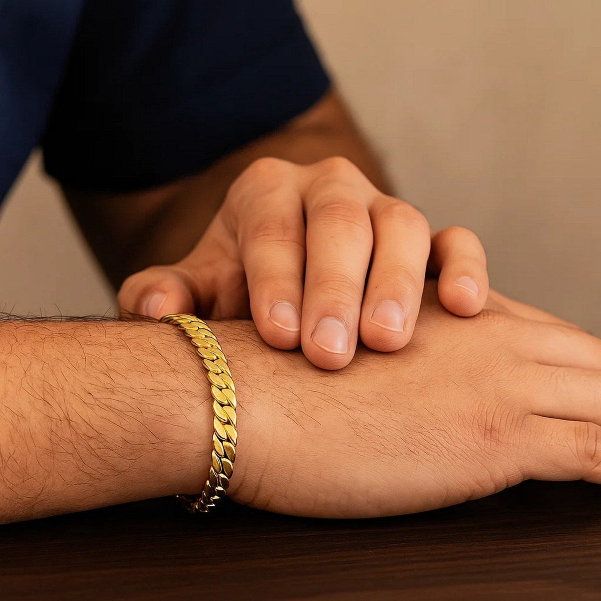 14k Yellow Gold 8 inch Mens Curb Chain Bracelet - LinkagejewelrydesignLinkagejewelrydesign
