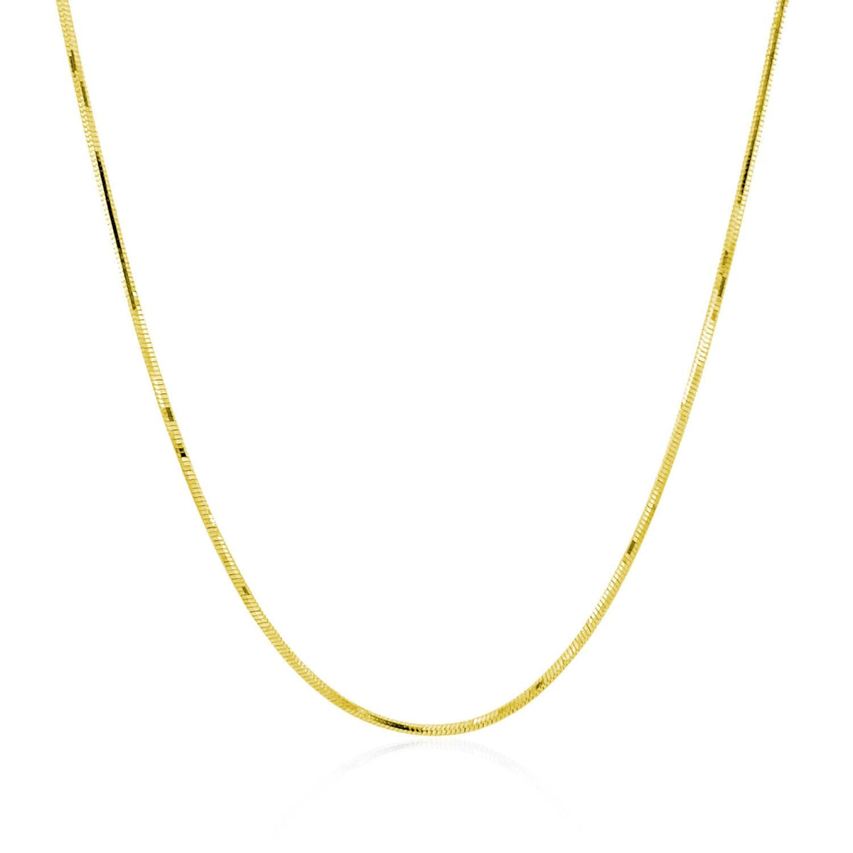 14k Yellow Gold Adjustable Snake Chain 0.85mm - LinkagejewelrydesignLinkagejewelrydesign