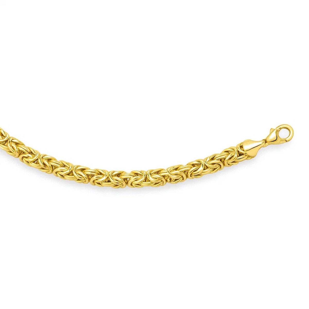 14k Yellow Gold Byzantine Link Shiny Bracelet (6.00 mm) - LinkagejewelrydesignLinkagejewelrydesign