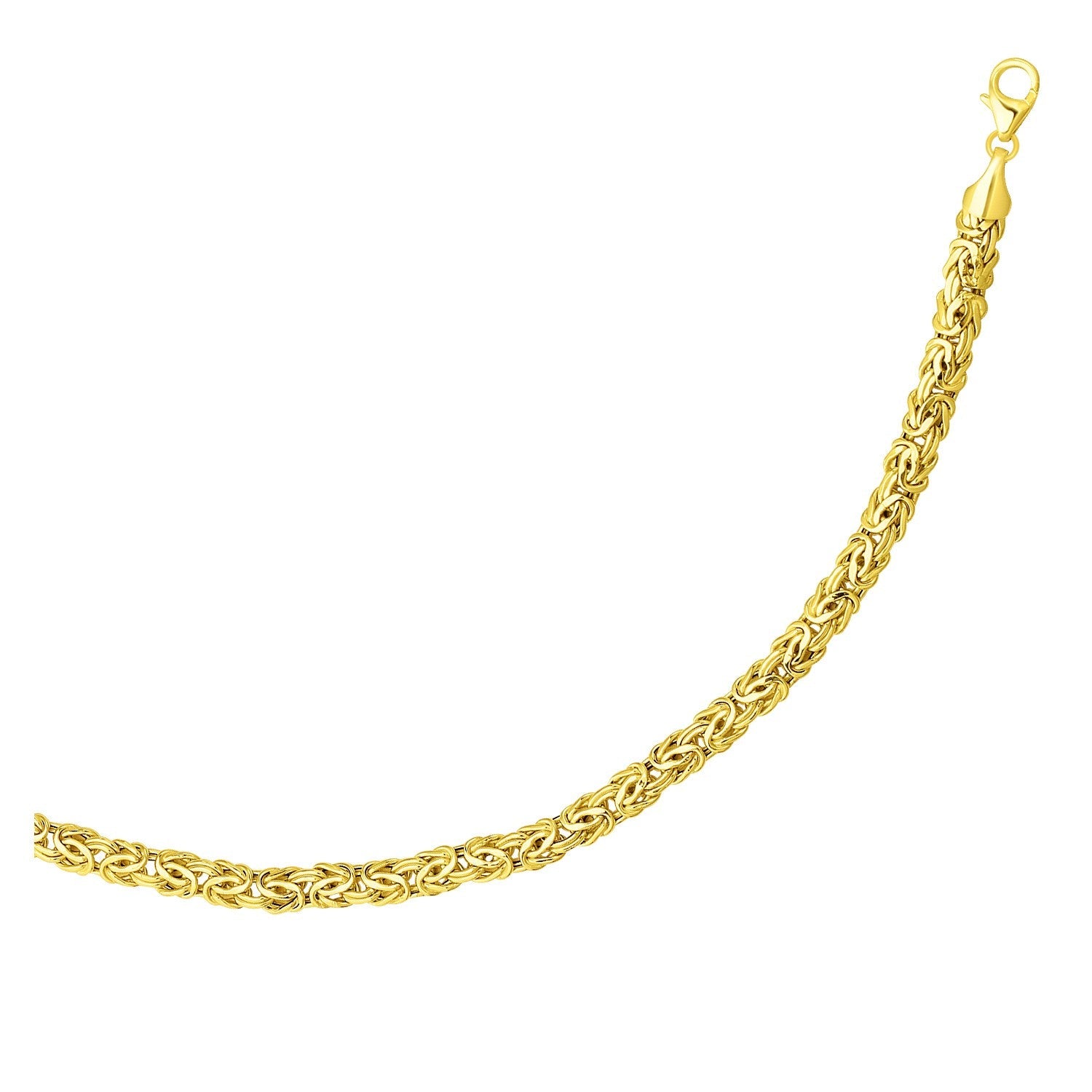 14k Yellow Gold Byzantine Link Shiny Bracelet (6.00 mm) - LinkagejewelrydesignLinkagejewelrydesign