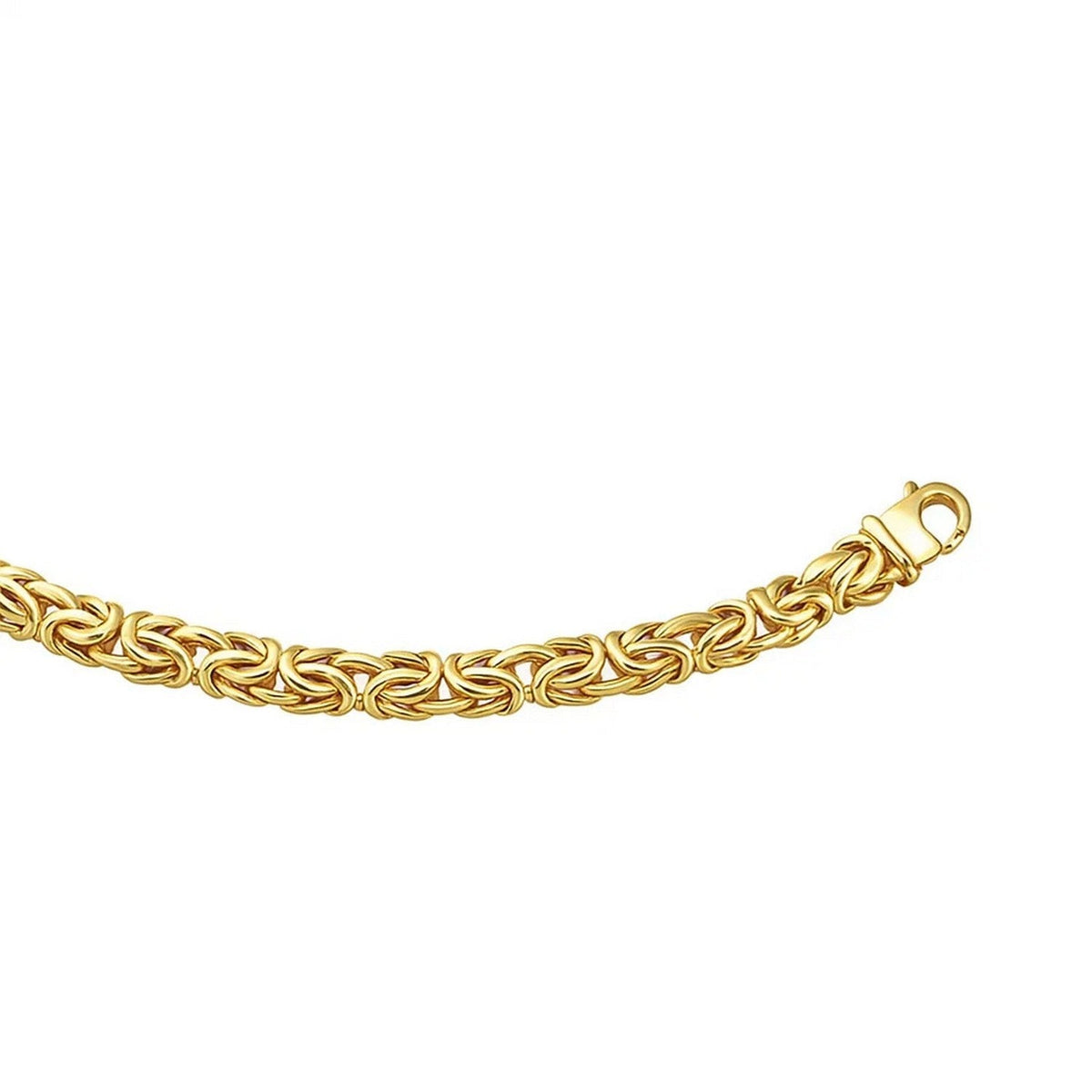 14k Yellow Gold Byzantine Link Stylish Bracelet (9.00 mm) - LinkagejewelrydesignLinkagejewelrydesign