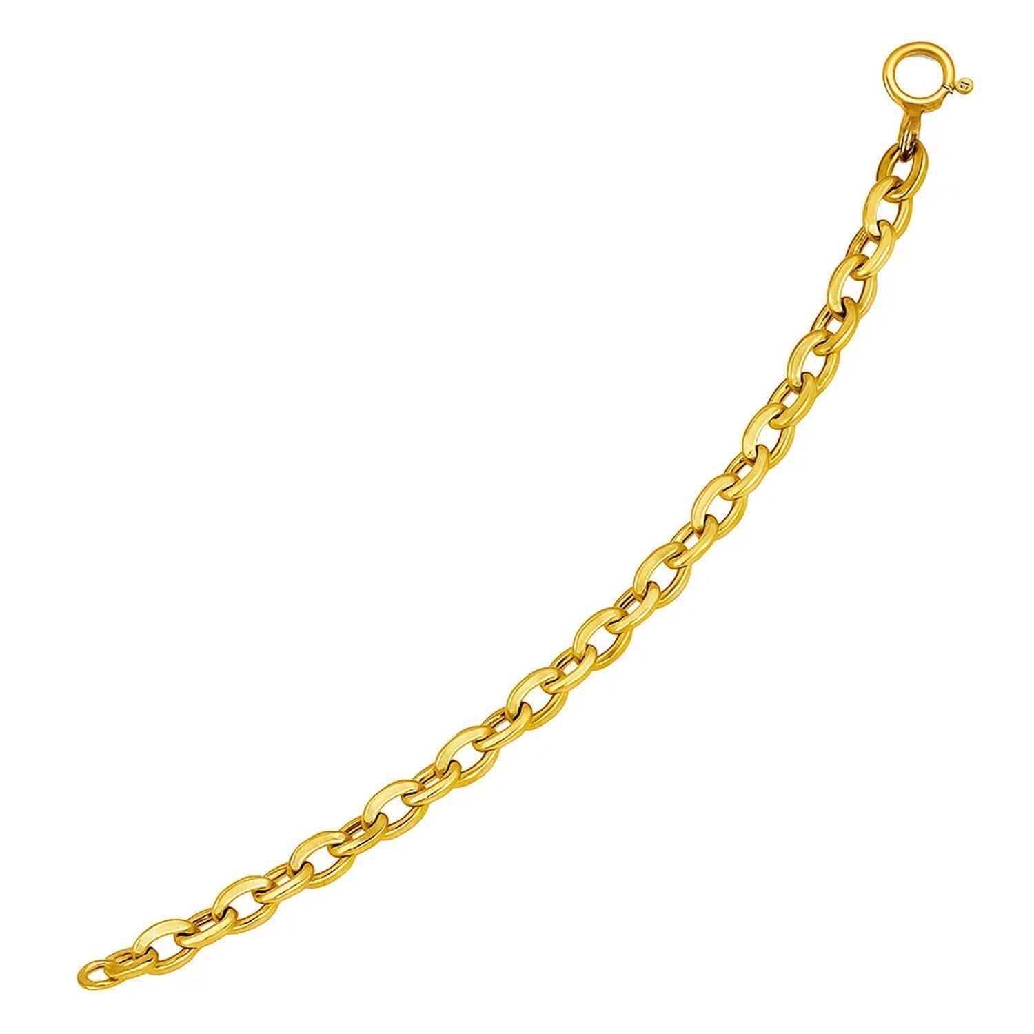 14k Yellow Gold Cable Chain Design Bracelet (0.90 mm) - LinkagejewelrydesignLinkagejewelrydesign