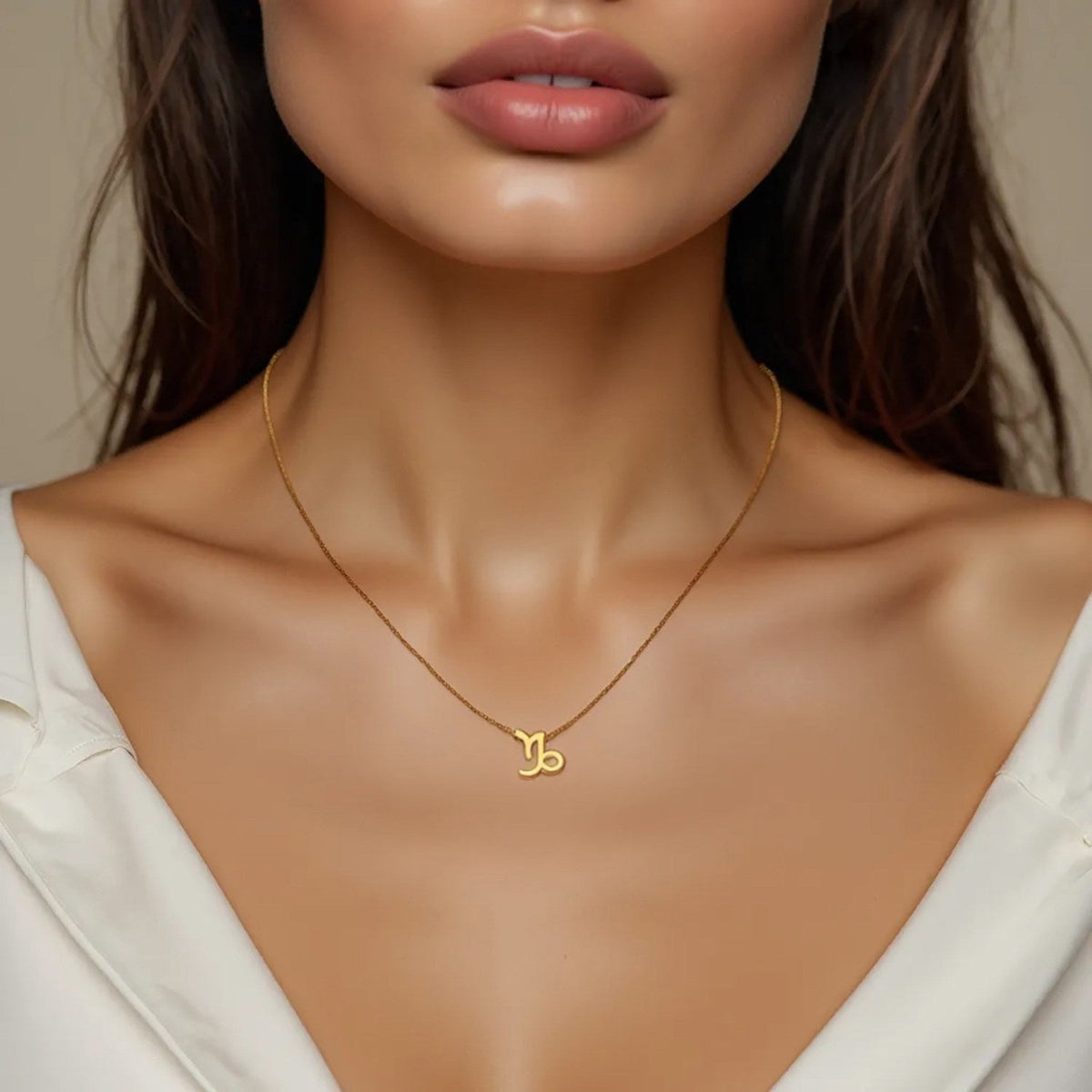 14K Yellow Gold Capricorn Necklace - LinkagejewelrydesignLinkagejewelrydesign