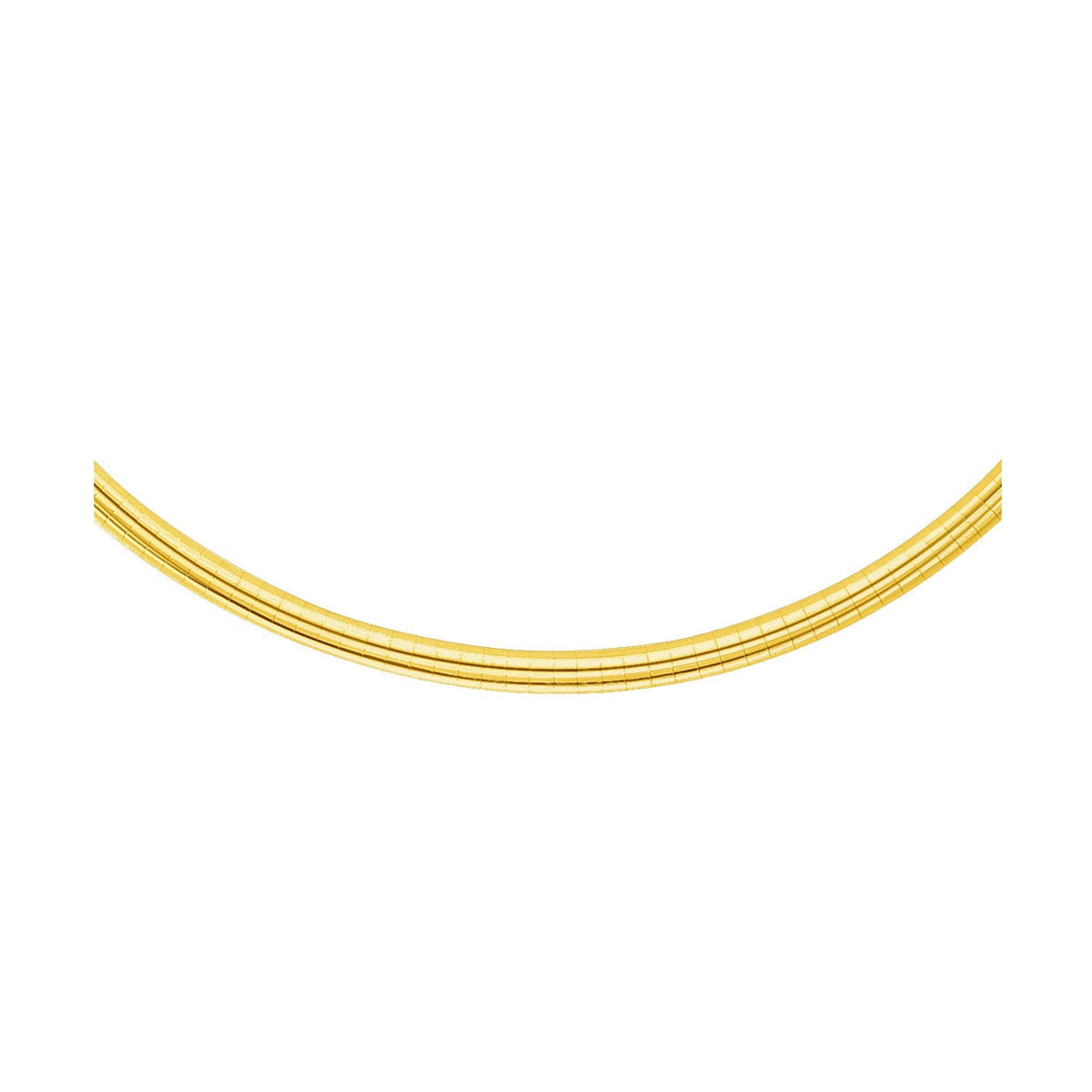 14k Yellow Gold Chain in a Classic Omega Design (4.00 mm) - LinkagejewelrydesignLinkagejewelrydesign