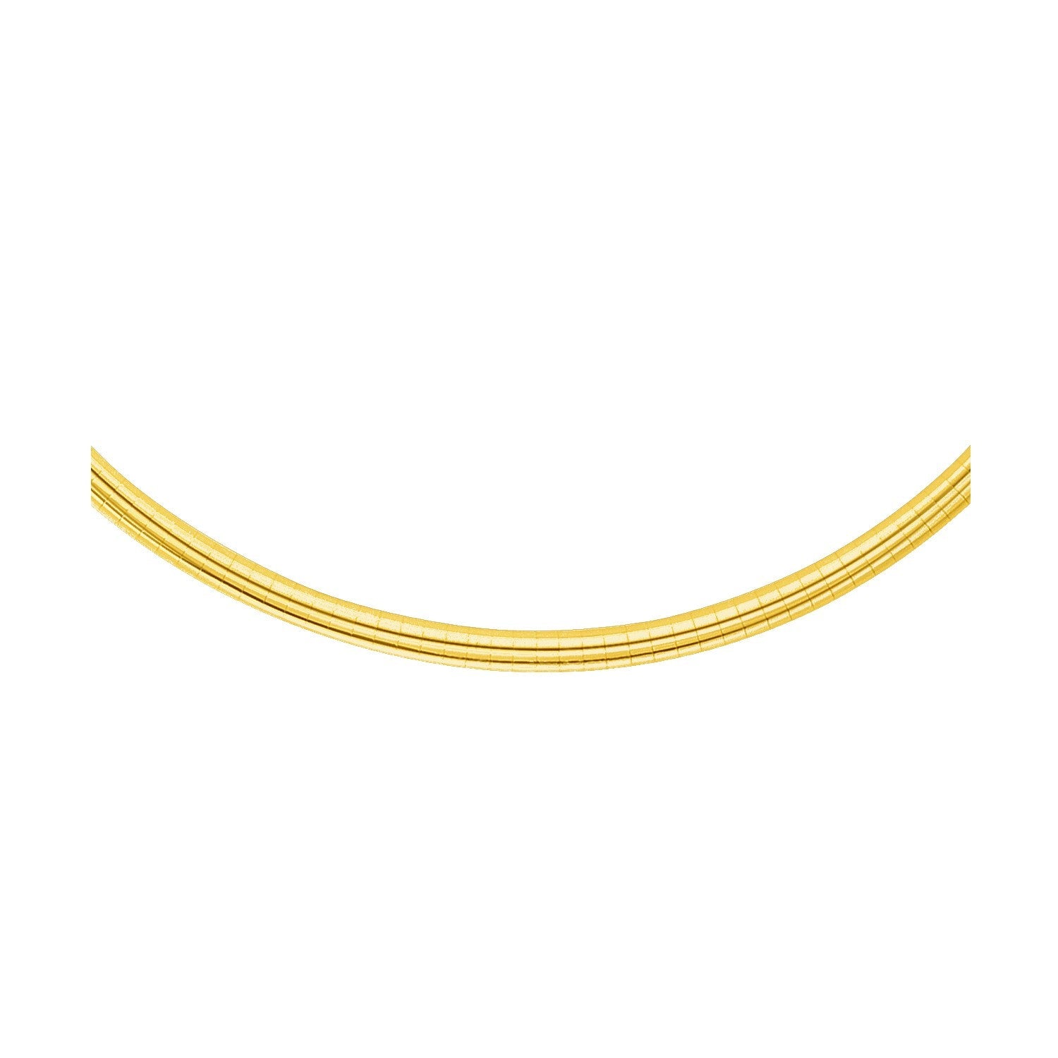 14k Yellow Gold Chain in a Classic Omega Design (4.00 mm) - LinkagejewelrydesignLinkagejewelrydesign