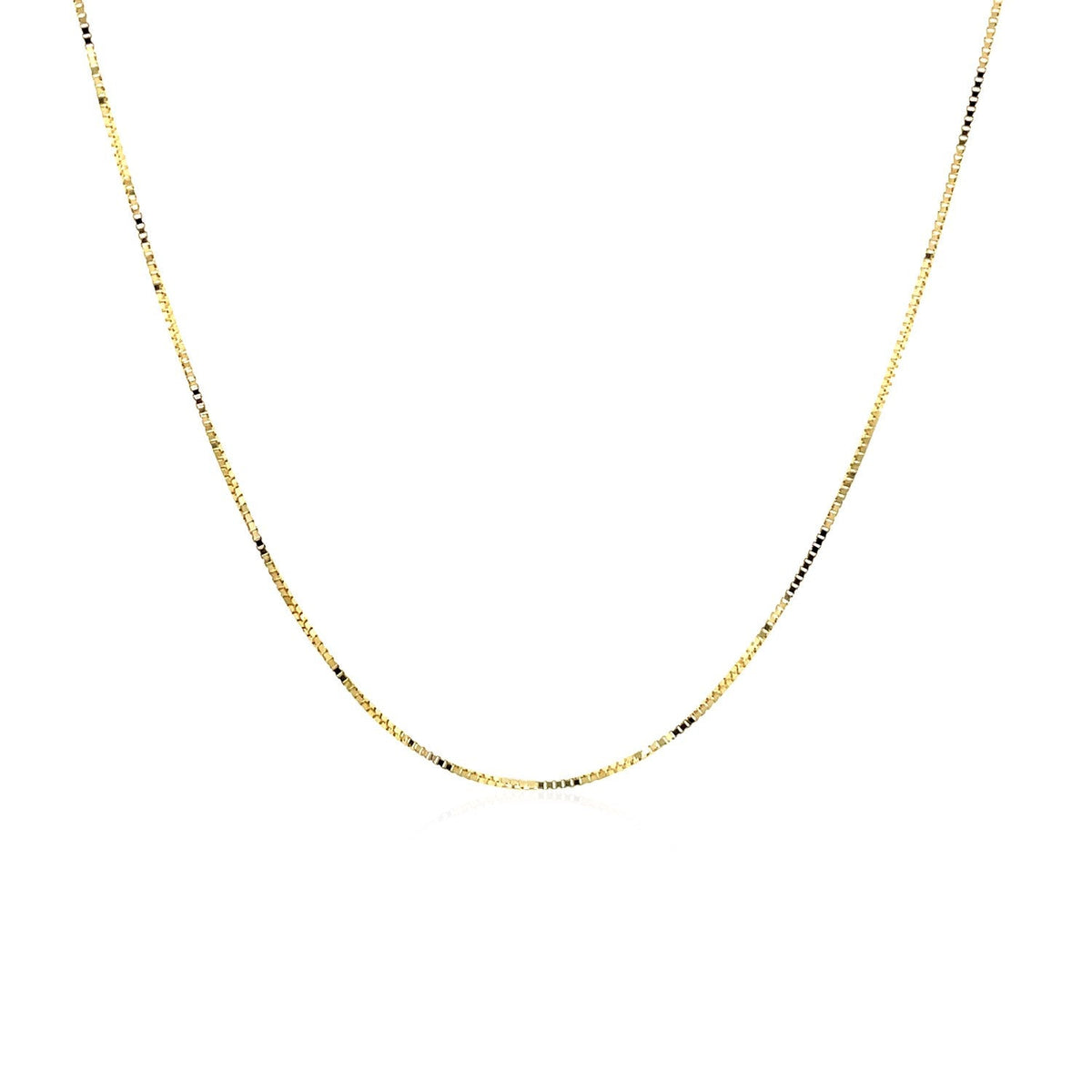 14k Yellow Gold Classic Box Chain (0.45 mm) - LinkagejewelrydesignLinkagejewelrydesign