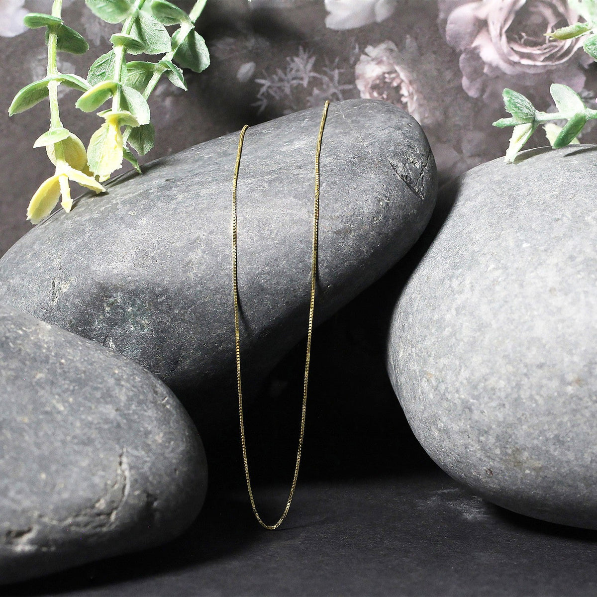 14k Yellow Gold Classic Box Chain (0.45 mm) - LinkagejewelrydesignLinkagejewelrydesign