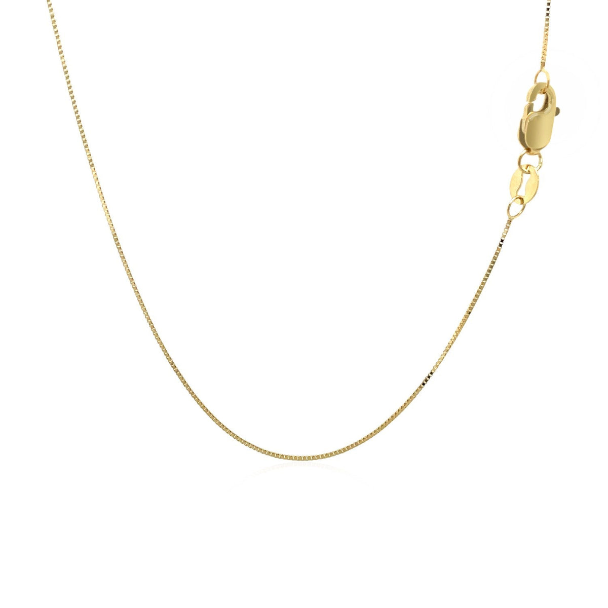 14k Yellow Gold Classic Box Chain (0.45 mm) - LinkagejewelrydesignLinkagejewelrydesign