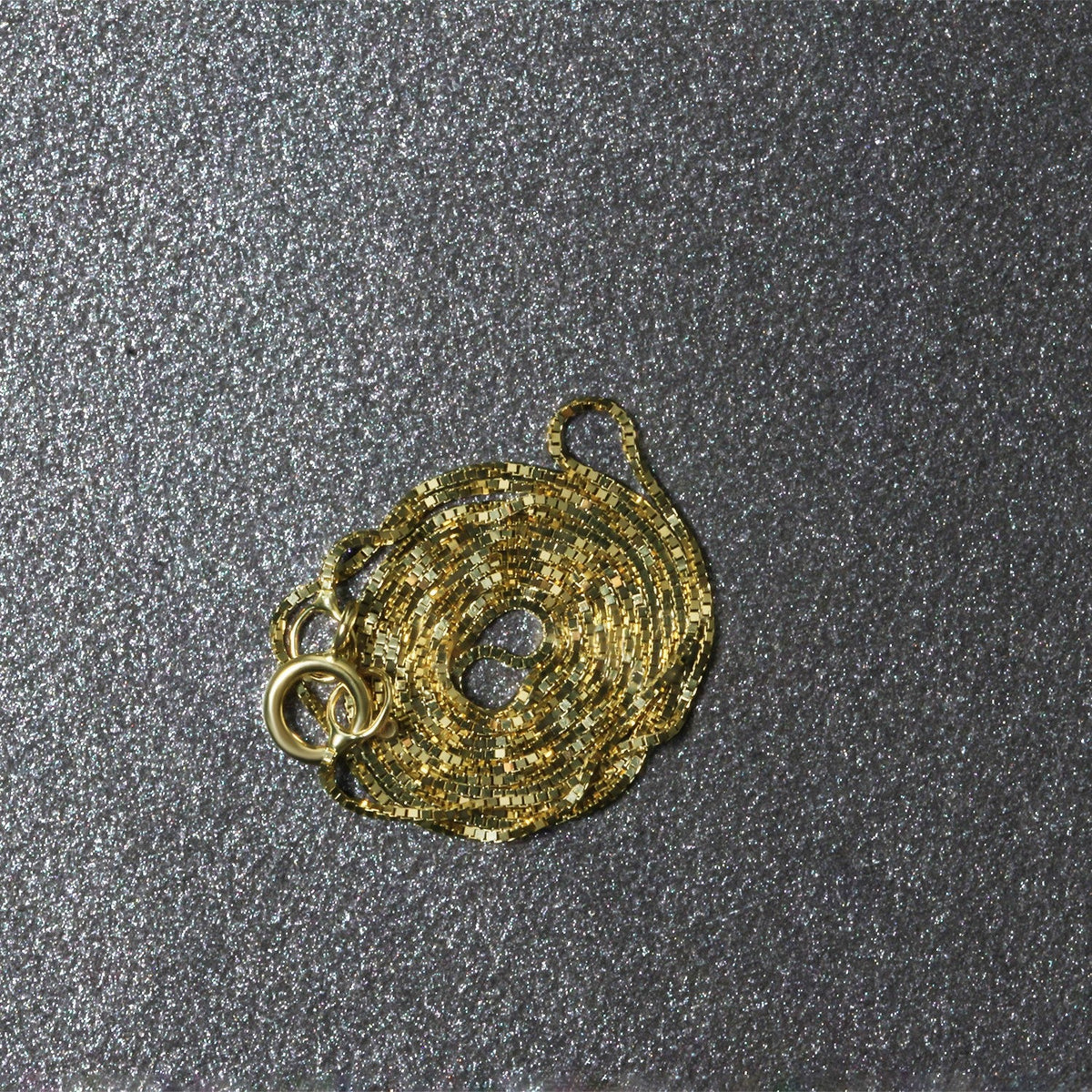 14k Yellow Gold Classic Box Chain (0.45 mm) - LinkagejewelrydesignLinkagejewelrydesign