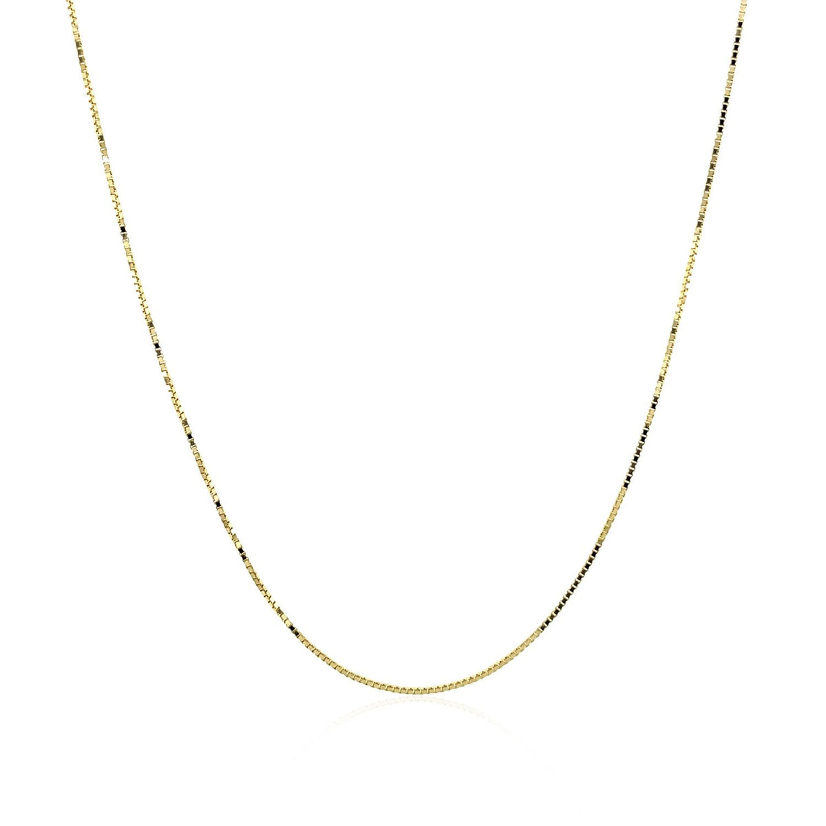 14k Yellow Gold Classic Box Chain (0.60 mm) - LinkagejewelrydesignLinkagejewelrydesign