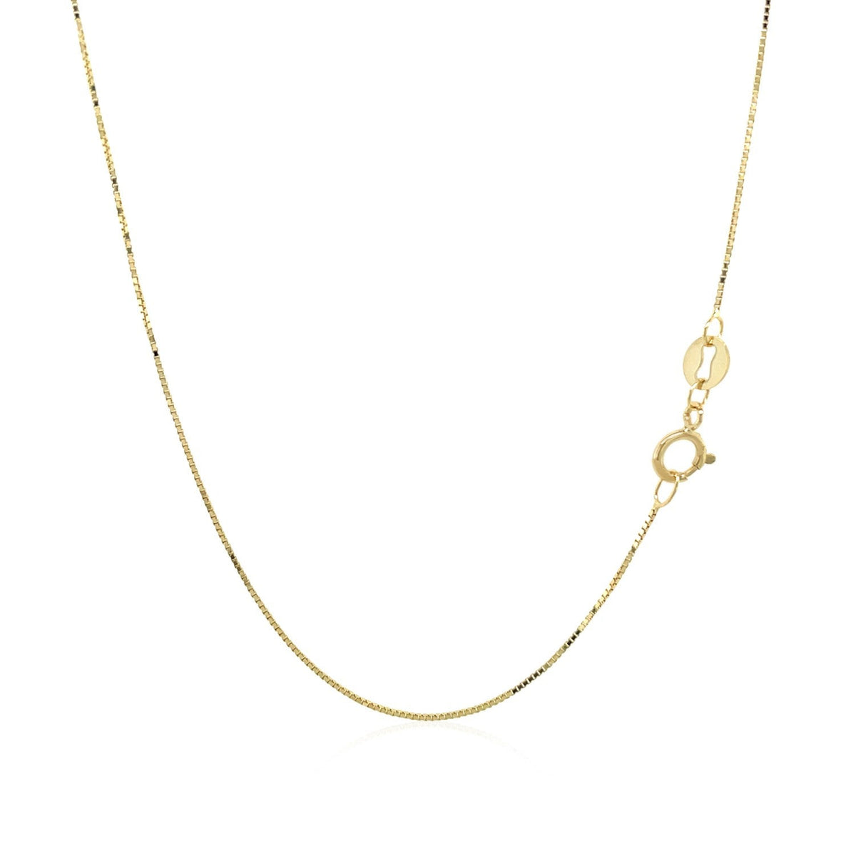 14k Yellow Gold Classic Box Chain (0.60 mm) - LinkagejewelrydesignLinkagejewelrydesign
