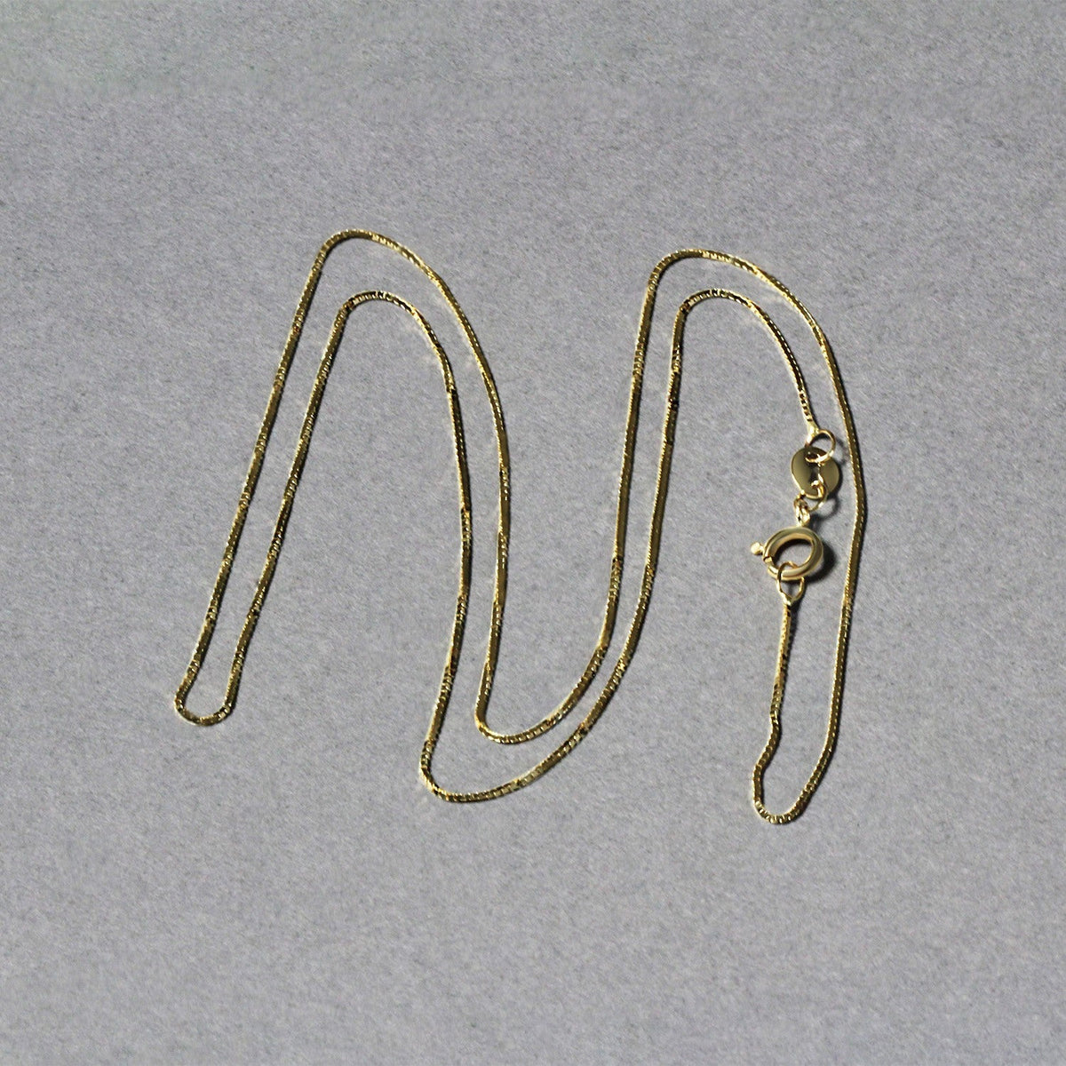 14k Yellow Gold Classic Box Chain (0.60 mm) - LinkagejewelrydesignLinkagejewelrydesign