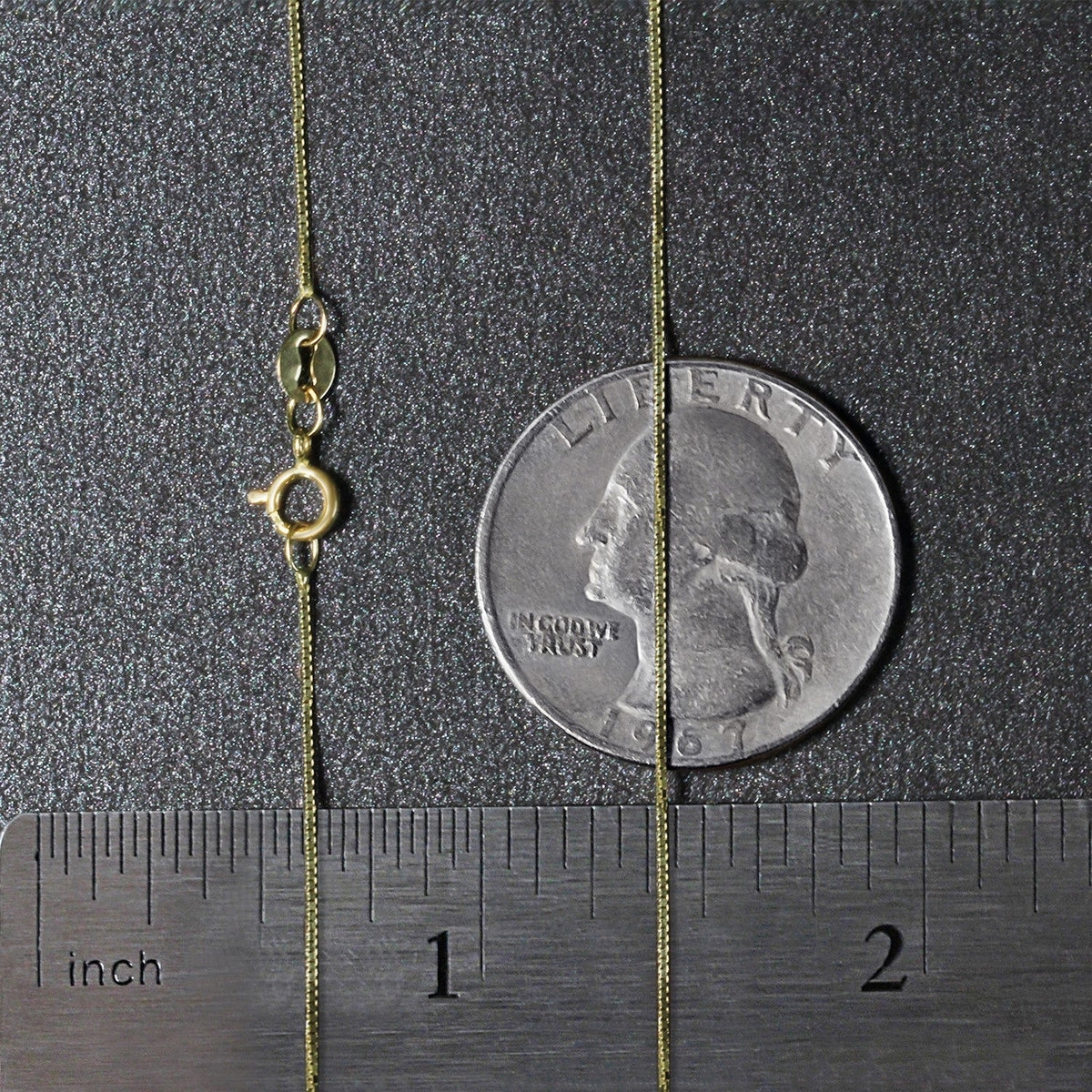 14k Yellow Gold Classic Box Chain (0.60 mm) - LinkagejewelrydesignLinkagejewelrydesign